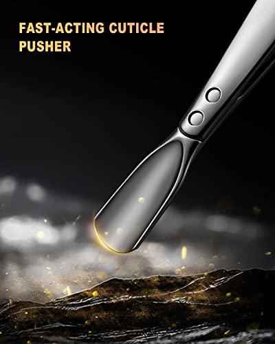 BEZOX BEZOX Slim Cuticle Clipper with Pusher 5mm Jaw Stainless Steel Manicure Tools Mini Cuticle Trimmer