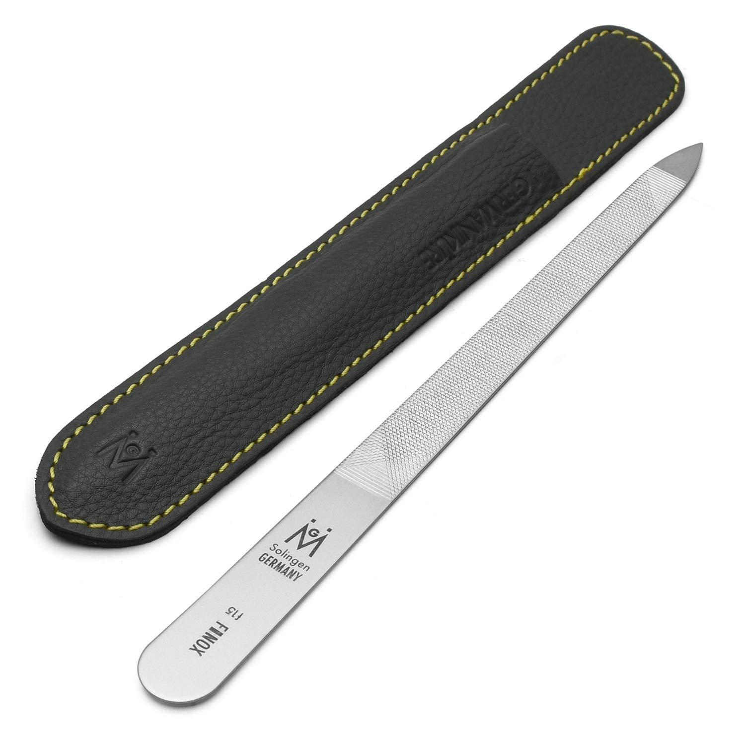 GERmanikure GERMANIKURE Original Triple Cut Metal Nail File, Double Sided FINOX Stainless Steel, Ethically Made in Solingen Germany