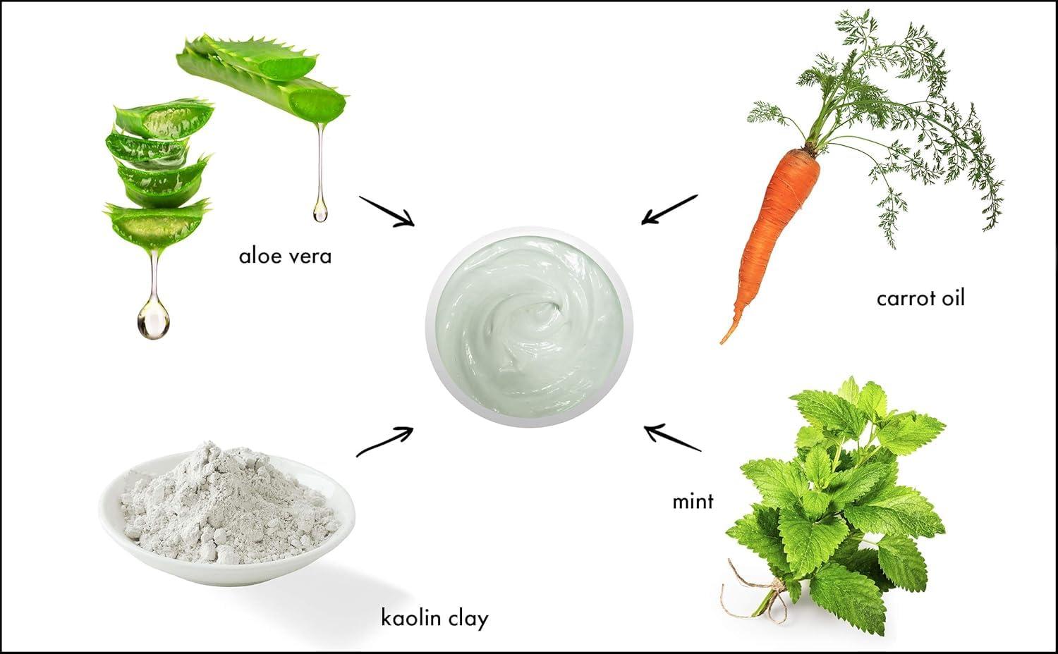 Raya Raya Mint Masque (603) | Cooling and Refreshing Facial Treatment Mask Combination for Oily and Break-Out Prone Skin, Moisturizing,Tightening Pores, Refining Complexion, Paraben-free - 60ml