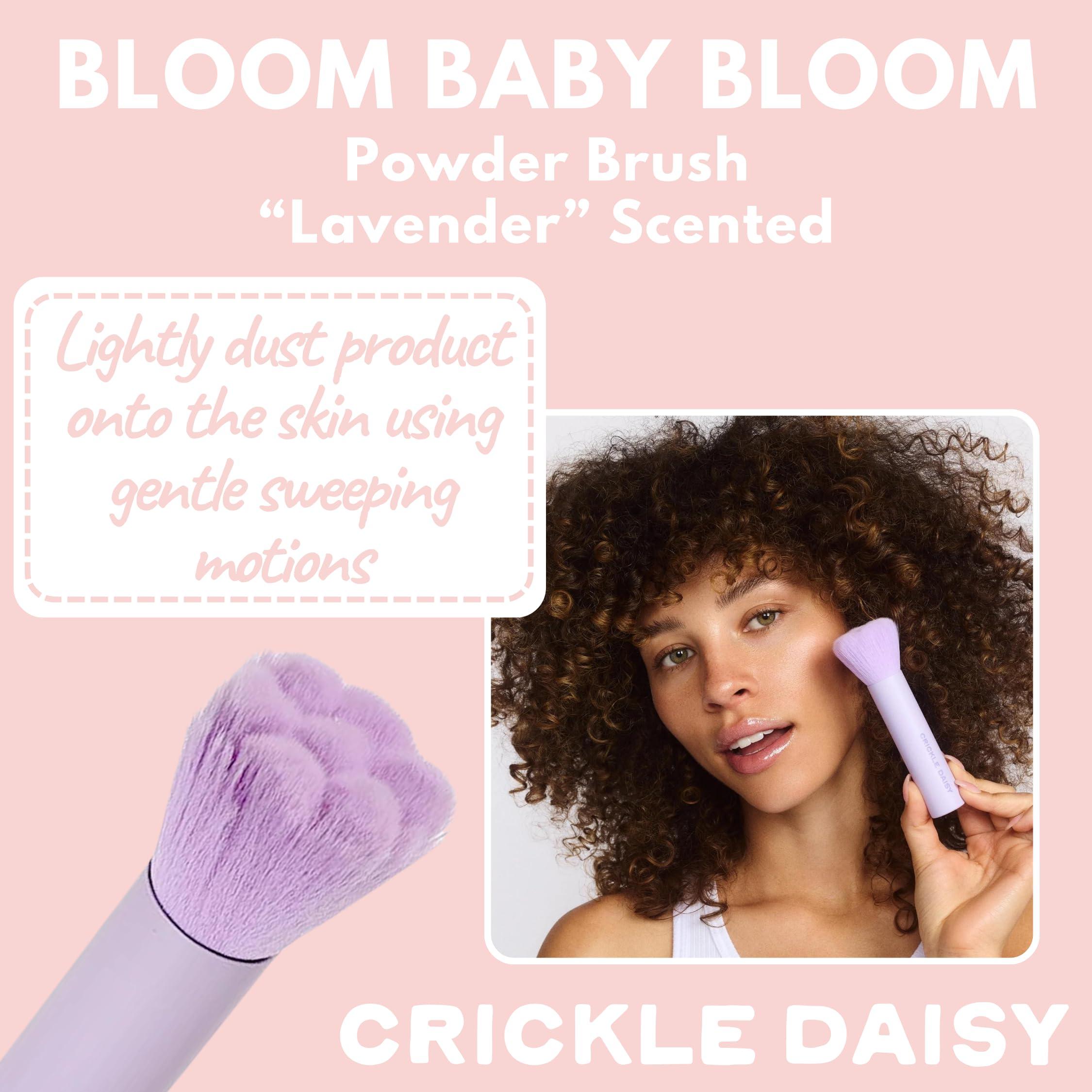 Crickle Daisy CRICKLE DAISY Bloom Baby Powder Brushes - Ultra-Soft Vegan Fibers, Foundation Blending Brush, Highlight Your Skin\'s Natural Beauty - Perfect for Makeup Powder Application, Blush, Lavender Scented