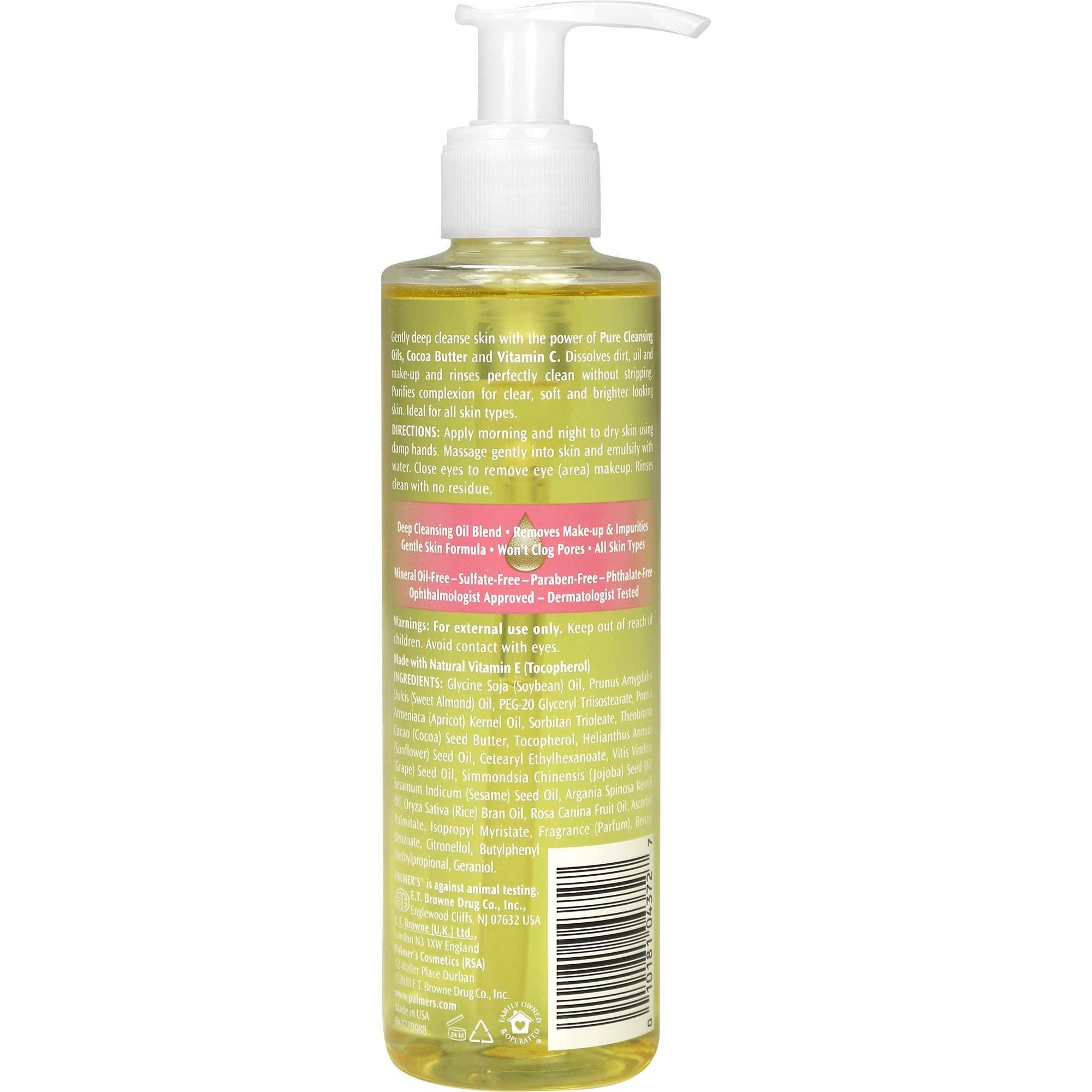 Palmer\'s Palmer\'s Cocoa Butter Skin Therapy Cleansing Facial Oil and Daily Skin Therapy Solid Lotion Bundle, 6.5 and 7.25 Ounce