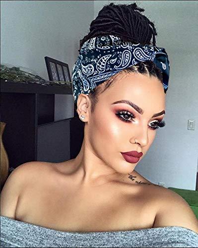 Bohend Bohend Boho Headband Wide Elastic Boho Bandeau Criss Cross Hair Band Sports Yoga Daily Use Hair Accessories for Women and Girls (B)