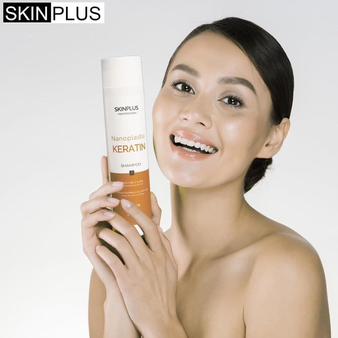 skinplus Generic SKIN-PLUS NANOPLASTIA KERATIN SHAMPOO 300ml, 10.1 Fl Oz (Pack of 1)