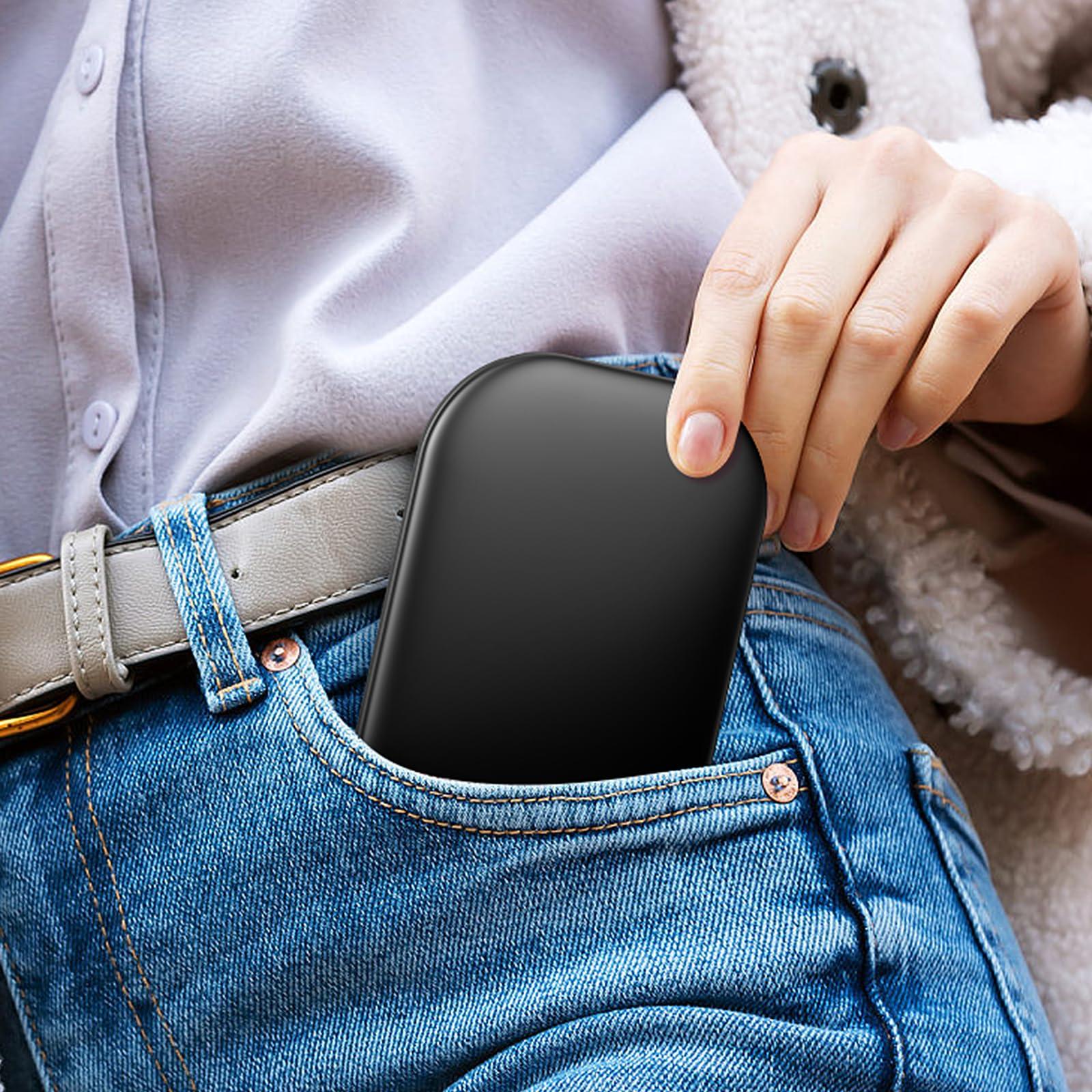 Benbilry Benbilry Lighted Compact Travel Mirror with 3 Color Lights, 1X/3X Magnifying Ultra Slim Rechargeable Pocket Mirror for Purse, 2-Sided, Handheld, Folding, Portable, Black