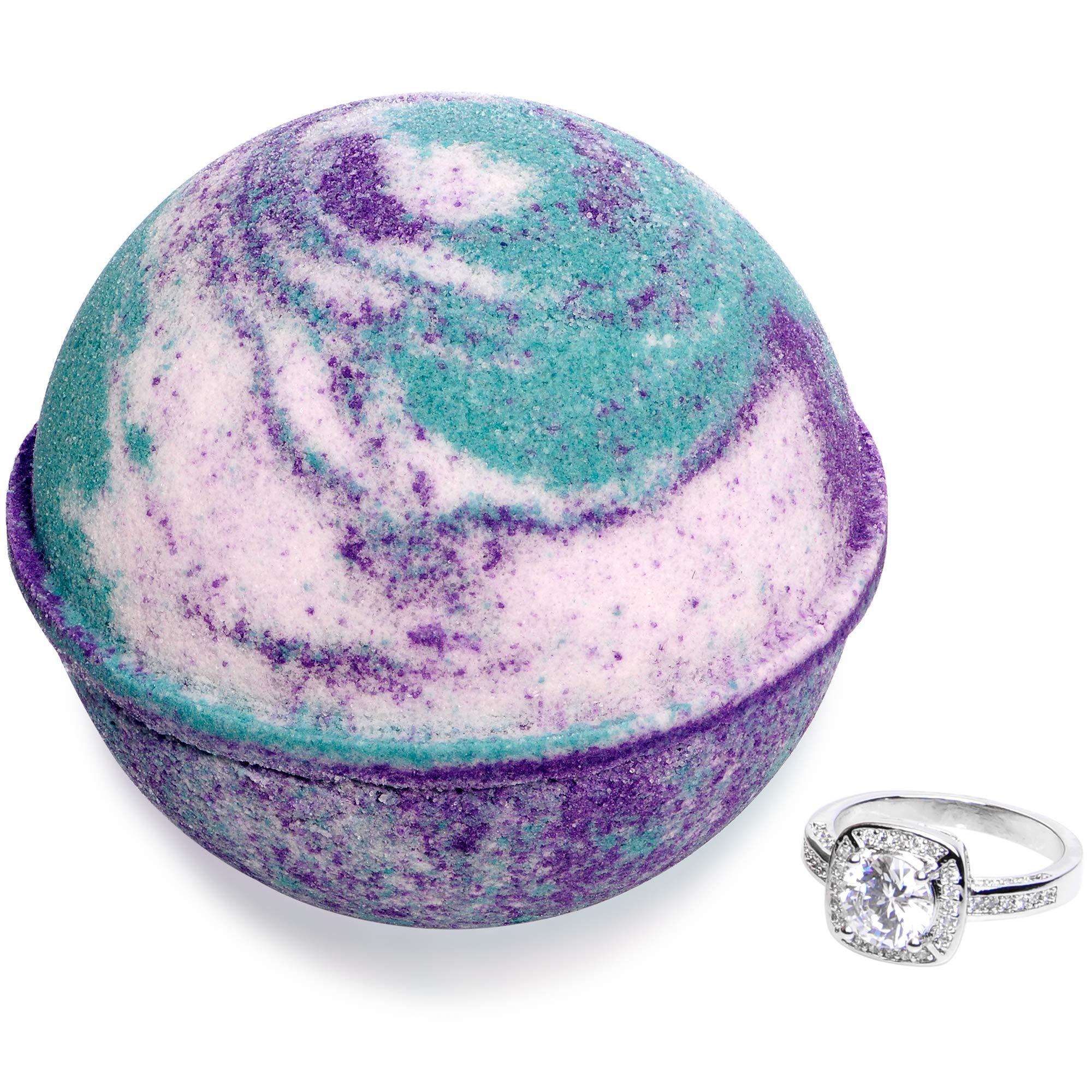 Jackpot Candles Bath Bomb with Size 6 Ring Inside Mermaid Daydream Extra Large 10 oz. Made in USA