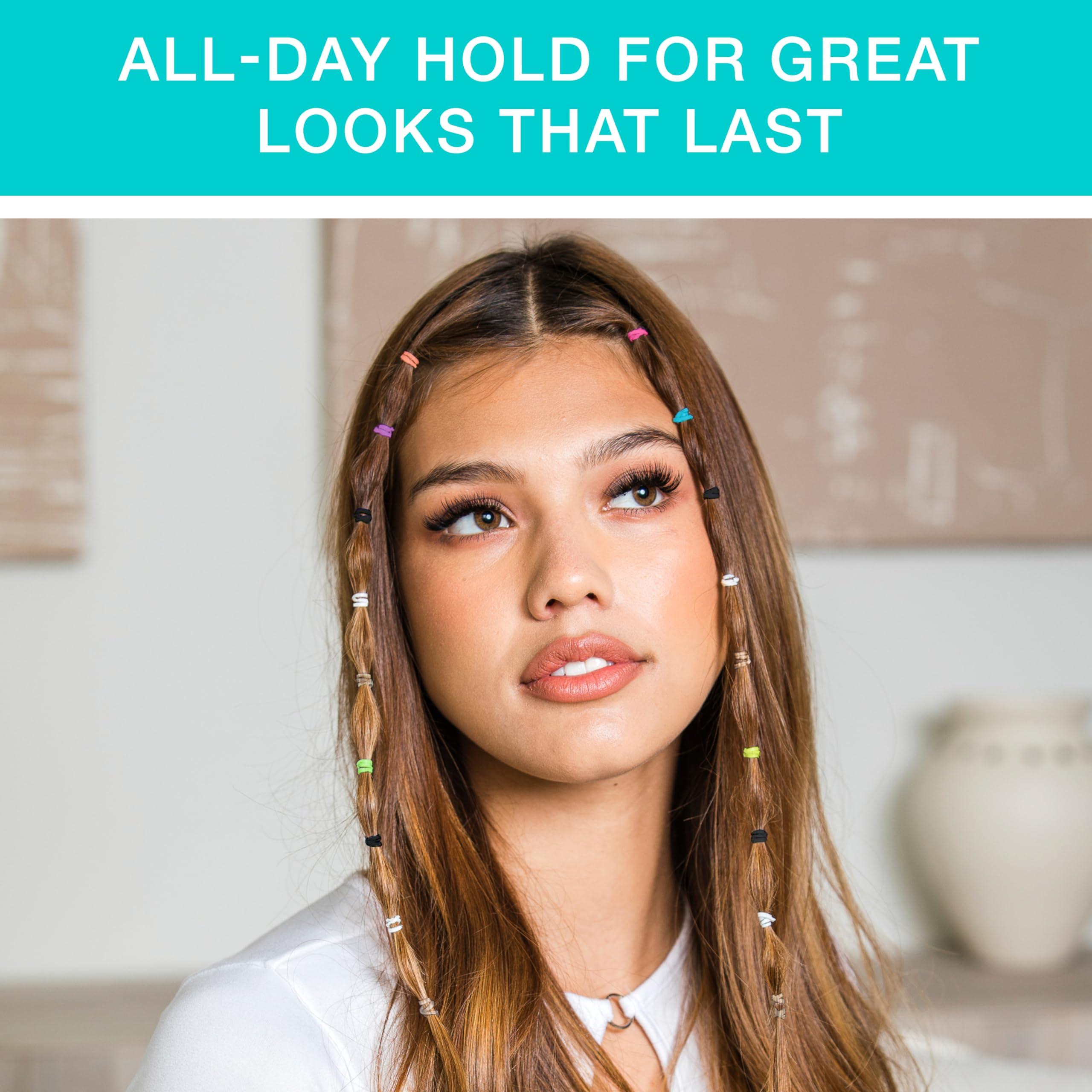 Scunci Scunci by Conair Hair Ties - Clear Elastics - Hair Accessories for Women - Black, Clear & Multi-color - 2000 Count