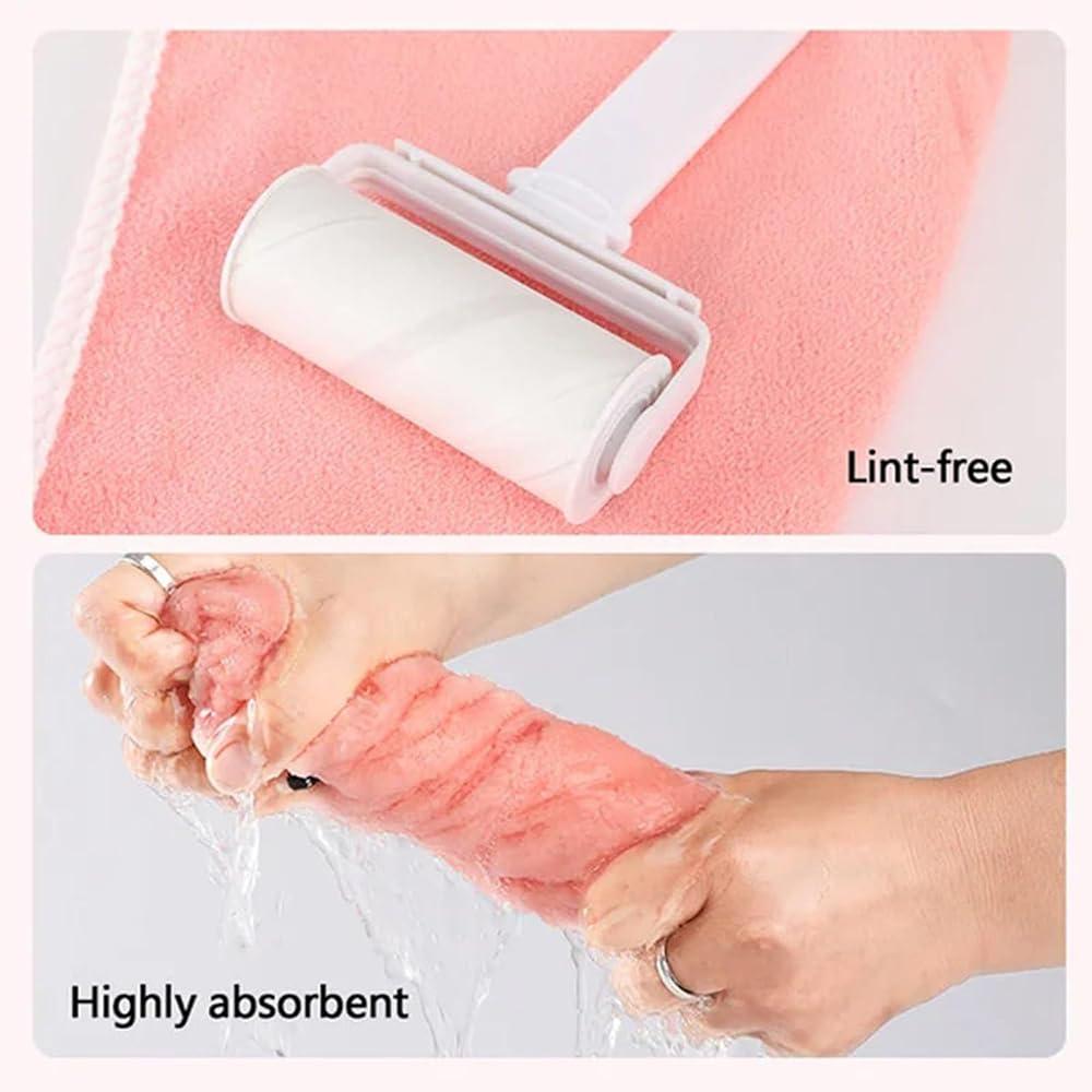 VNDUIFH VNDUIFH 2PCS Double Layer Coral Velvet Quick Drying Hair Cap, Thickened Water-Absorbent Drying Hair Towel Shower Cap (A,one Size)