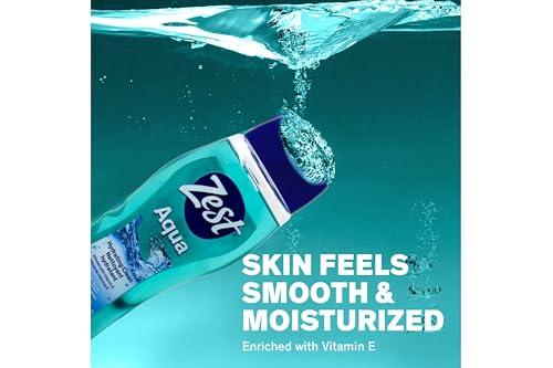 Zest Zest Body Wash Aqua with Vitamin-E Hydrating 18 Ounce (Pack of 3)