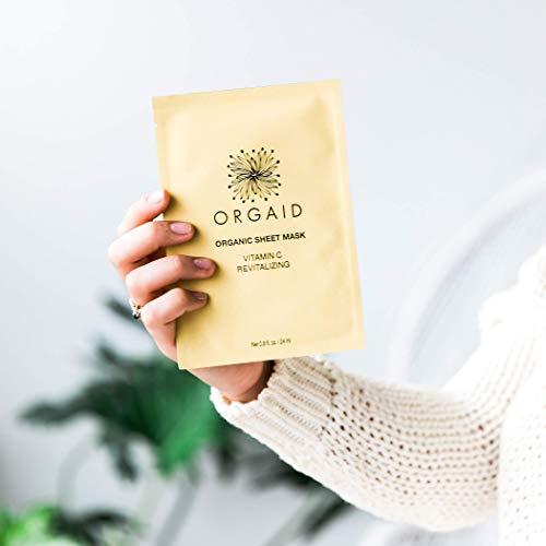 ORGAID ORGAID Organic Sheet Mask | Made in USA (Vitamin C & Revitalizing, pack of 4)