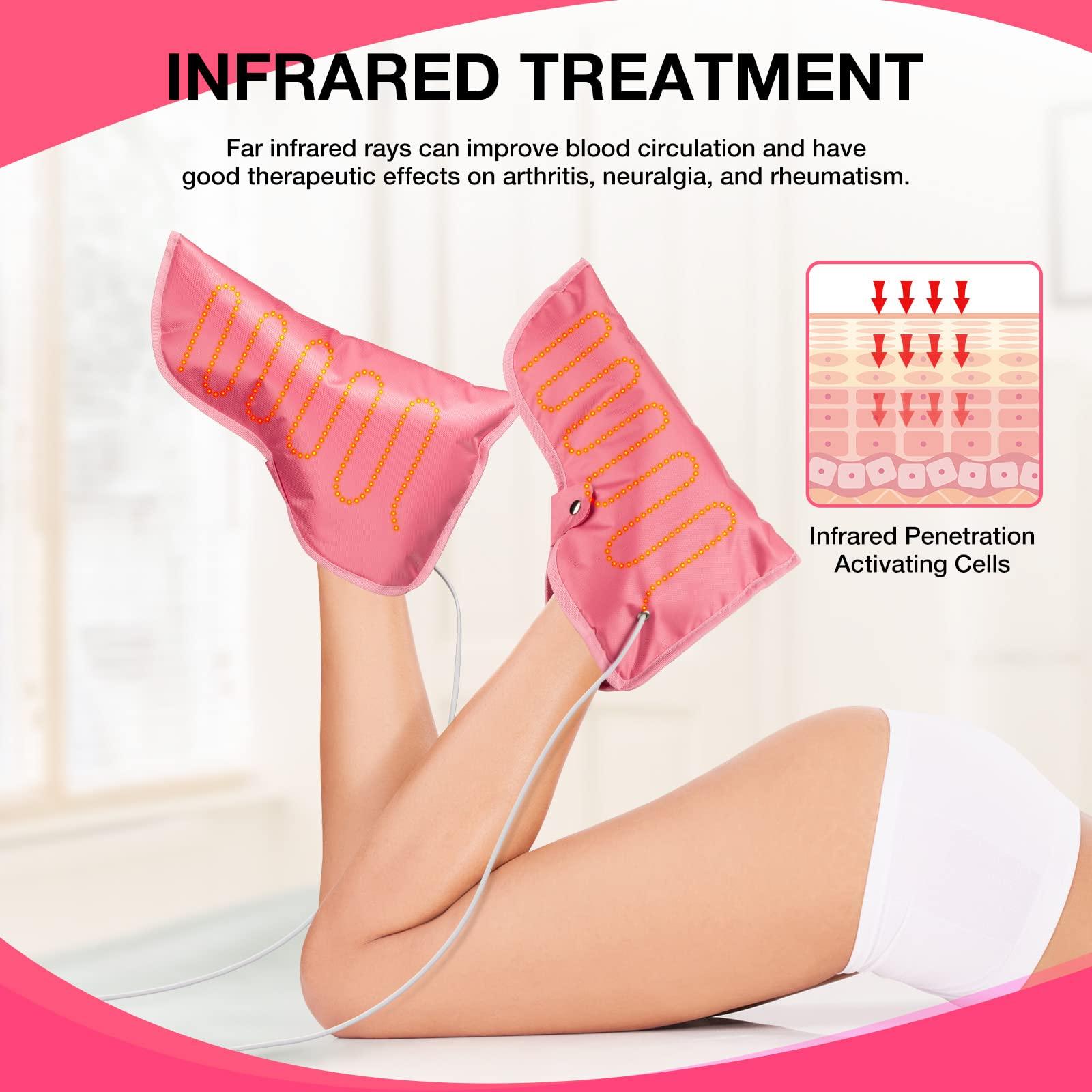 Noverlife Noverlife Paraffin Wax Heated Booties, Electric Heated Nail Art Pedicure Foot Cover, Infrared Wax Therapy Treatment SPA Warmer Kit for Foot Care