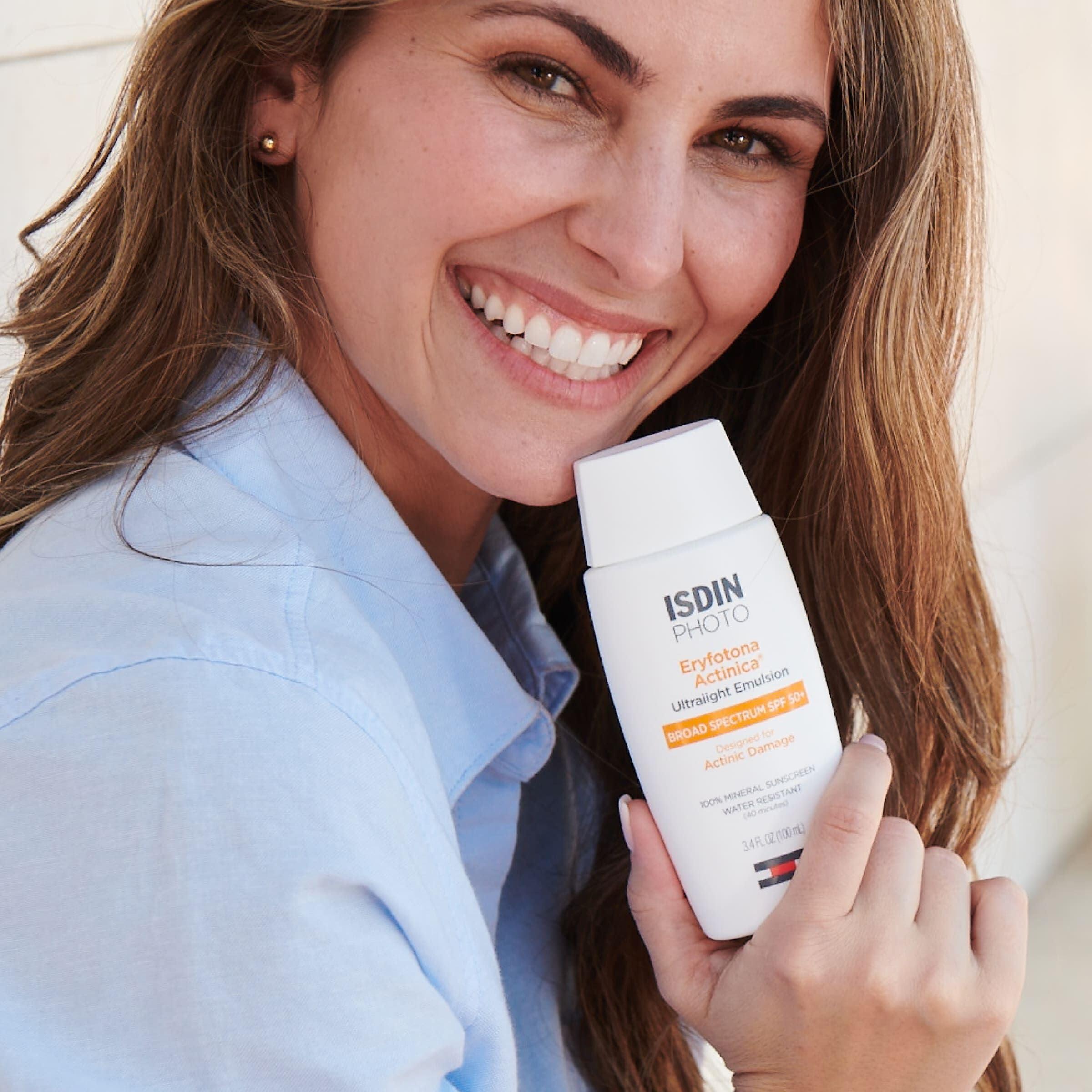 ISDIN ISDIN Eryfotona Actinica Zinc Oxide and 100% Mineral Sunscreen Broad Spectrum SPF 50+, No White Cast, Suitable for Sensitive Skin, 3.4 Fl Oz