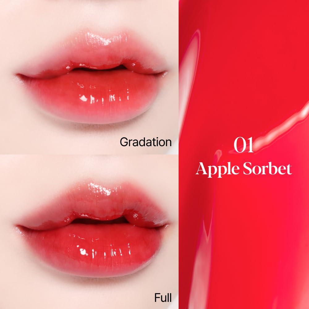 Espoir Espoir Couture Lip Tint Glaze #1 Apple Sorbet 0.19oz | Volumizes & High-Shine Lip Plumper | Long-Lasting Vibrant Color | Thickening radiance Lip Stain | Tinted Lip Moisturizer | Korean Lip Makeup