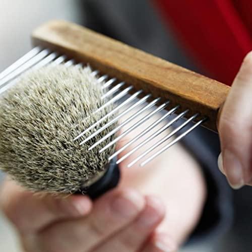 M MÜHLE MÜHLE Classic Olive Wood X-Large Silvertip Fiber Shaving Brush - Synthetic Luxury Shave Brush for Men, Rich Lather