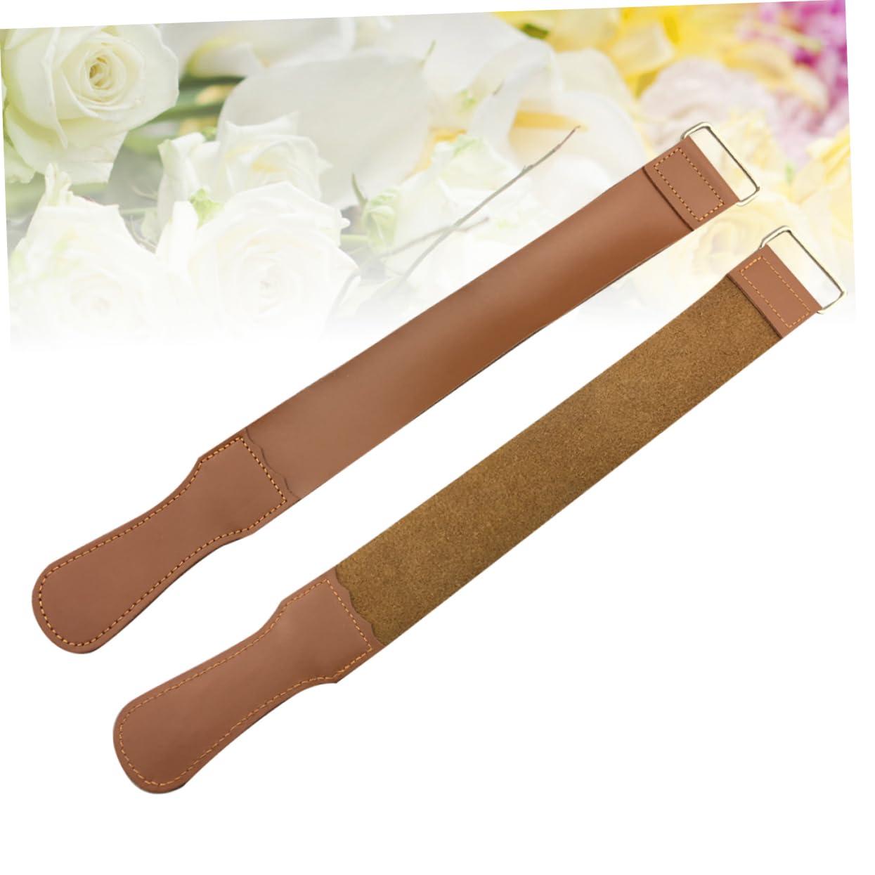 HONMEET HONMEET Leather Sharpening Strop Kit 2PCS Barbers Strop for Razor Blades Woodworking Tools and Scissors Straight Razor Strop