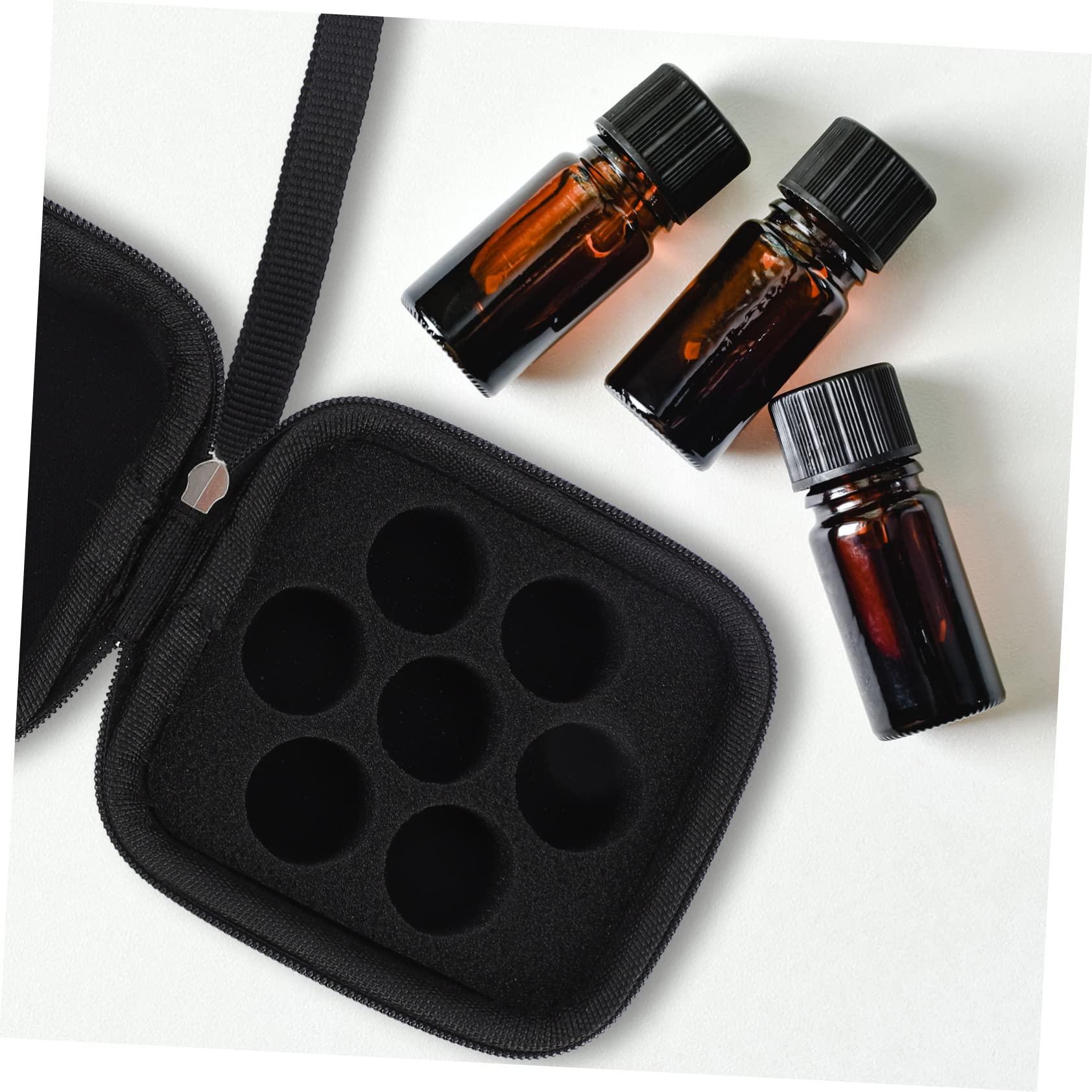 Outanaya Outanaya 1pc Essential Oil Bottle Storage Box Bottles Essential Oil Wall Organizer Diffuser Rod Oil Burner Camo Cauldron Essential Oil Carrying Case Deep Conditioner Reel Case Pole Pu Black