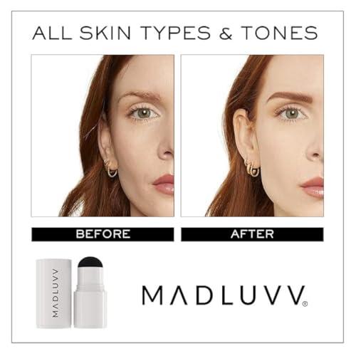 MADLUVV MADLUVV Brow Stamp Refill* - Color Stamp for Brows & Root Touch Up for Women & Men, Instantly Conceal Hair Loss, Grey Hair, Thinning Hair with Stain-Proof/Smudge-Proof Powder Formula (True Red)