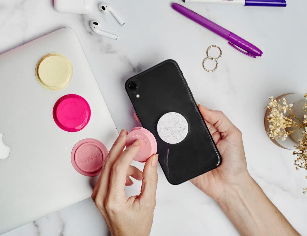 Happy Lips Happy Lips  Lip Balm & Mirror  Pop onto your Phone\'s Socket Grip (PS), refill your (PS) Grips lip balm or attach anywhere with included adapter (Watermelon)