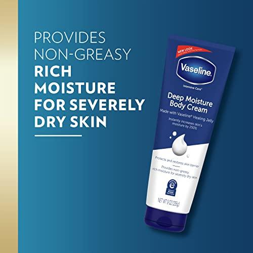 Vaseline Vaseline Intensive Care Body Cream Deep Moisture 4 pk with Healing Petroleum Jelly & Vitamin E Rich & Smooth for Dry Skin 9 oz