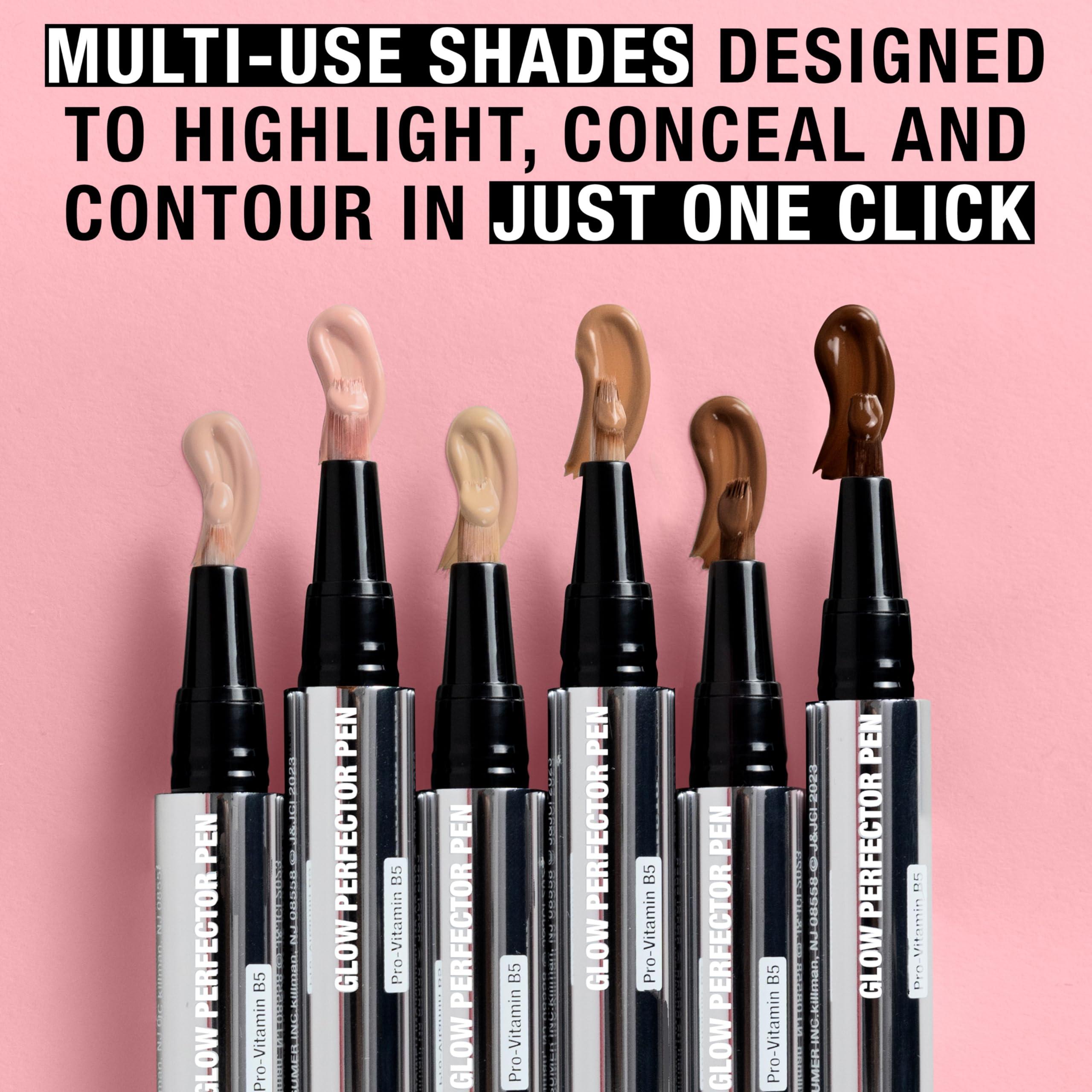 Neutrogena Neutrogena Healthy Skin Glow Perfector Pen, Lightweight Brightening Concealer Pen with Pro-Vitamin B5 & Vitamin E to Brighten Darkness & Dullness for a Natural, Radiant Highlight, Light, .1 oz