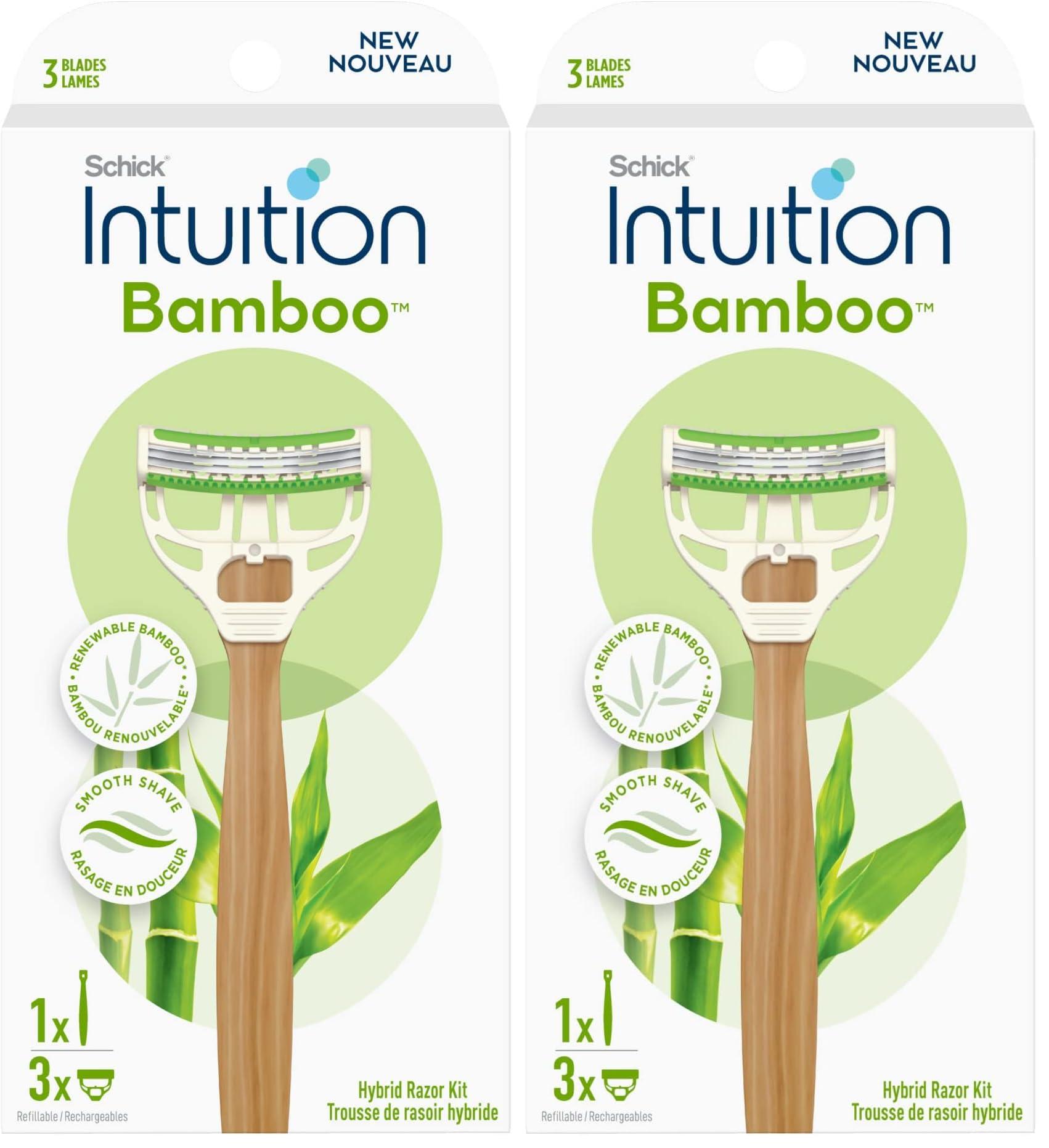 INTUITION Schick Intuition Bamboo Disposable Razors for Women, 3ct (Pack of 2)