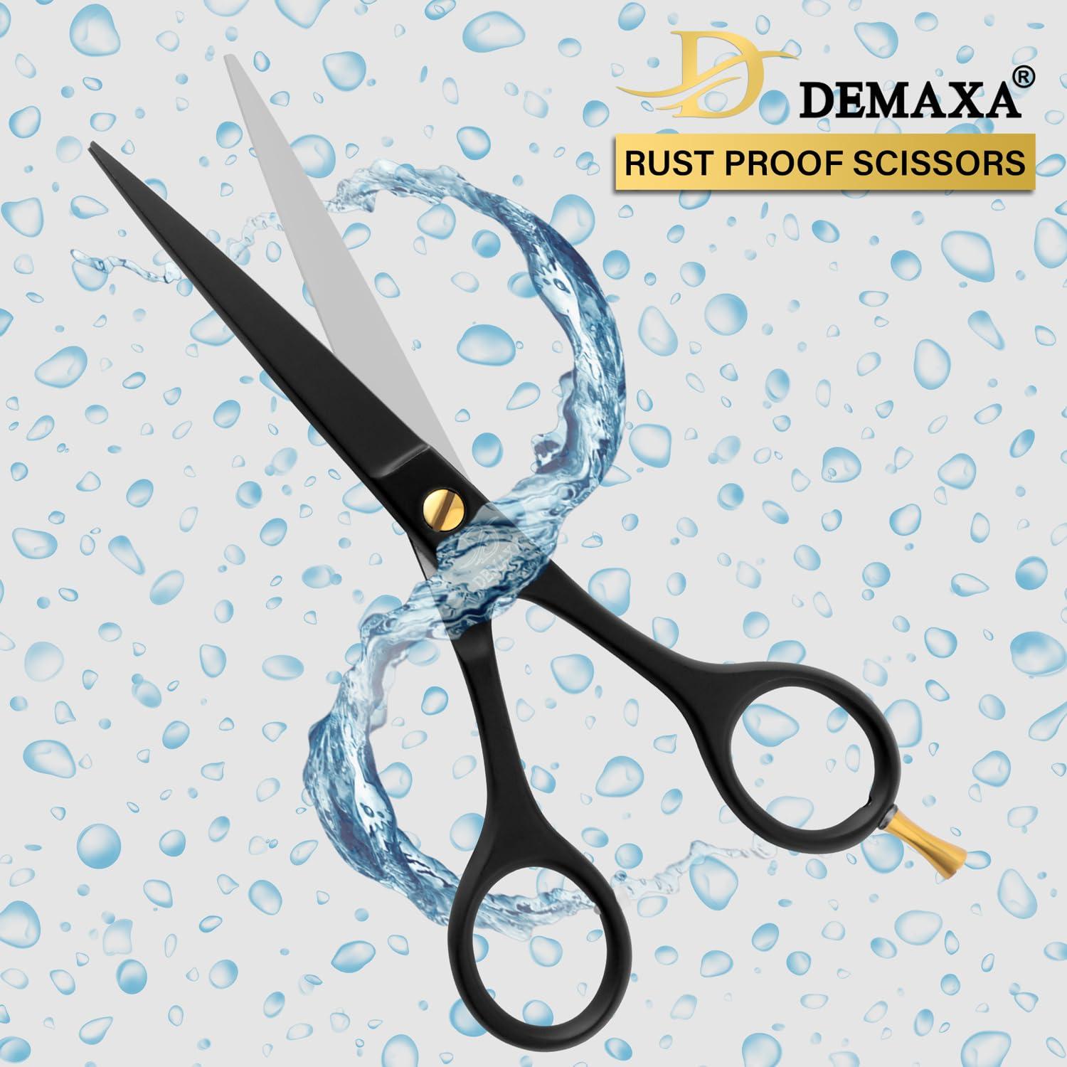 DEMAXA DEMAXA Professional Hair Scissors 6.5 Inch - Premium High Carbon Stainless Steel Barber Salon Hair Shears for Haircut Scissors - Ergonomic Design Super-Sharp Hair cutting Scissors Blades