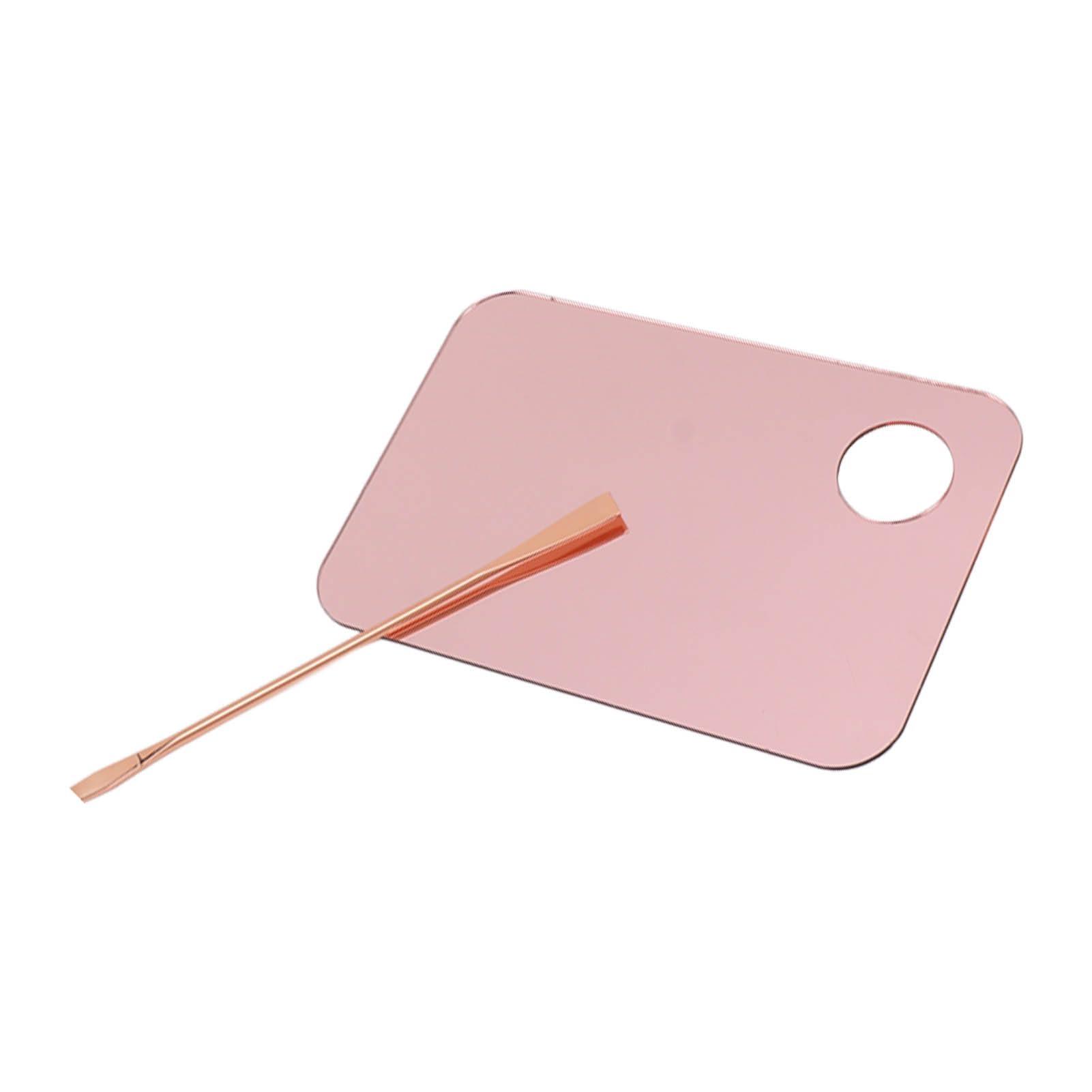 Srliya Rose Gold Mixing Tray Spatula Set Holder Plate Makeup Nail Art Palette