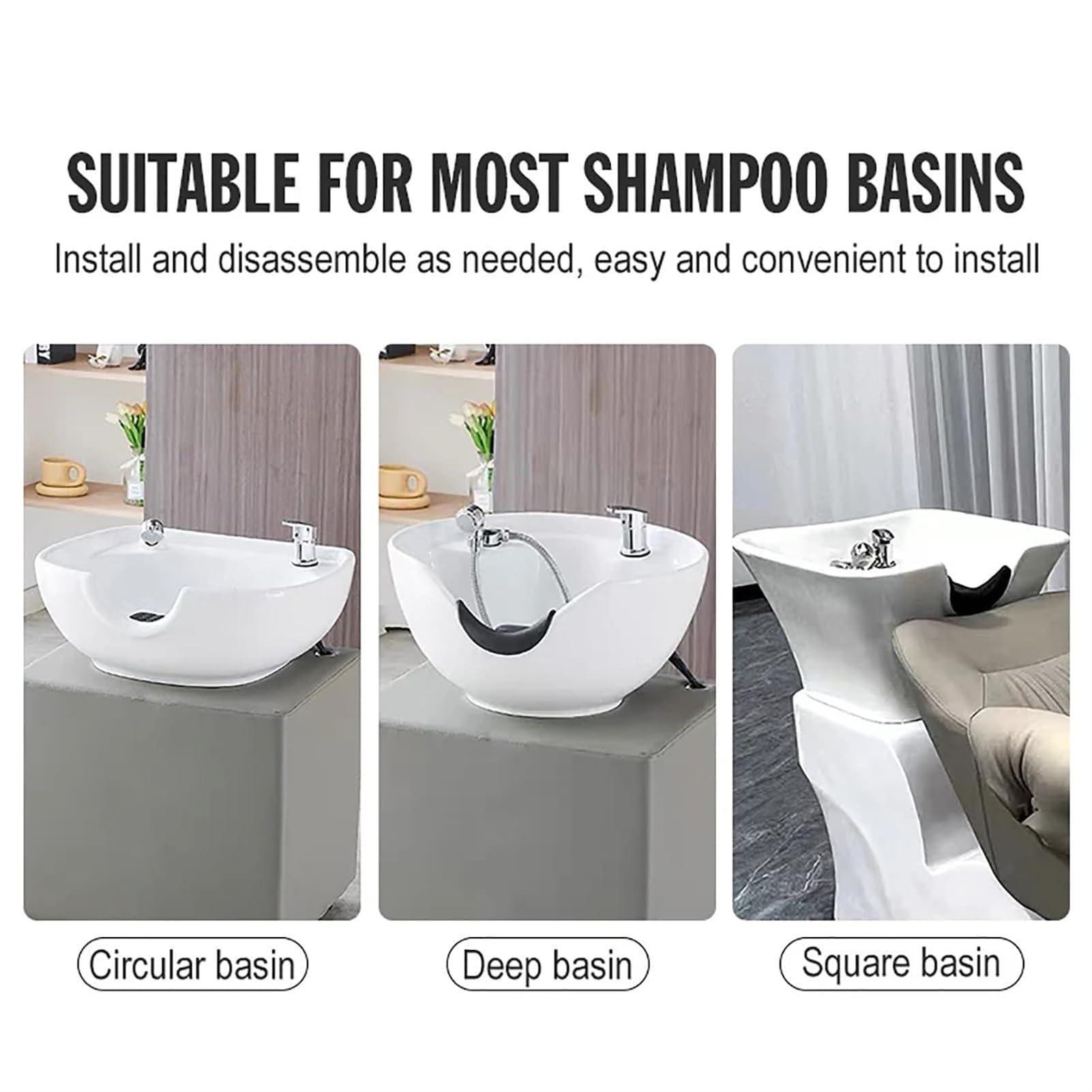 FXNFXLA FXNFXLA Japanese Head Spa, Head Hair Salon Water Circulation Waterfall Basin Attachment Rack, 180 Arc Design, 21 Water Outlet Holes, Massage Salon Equipment