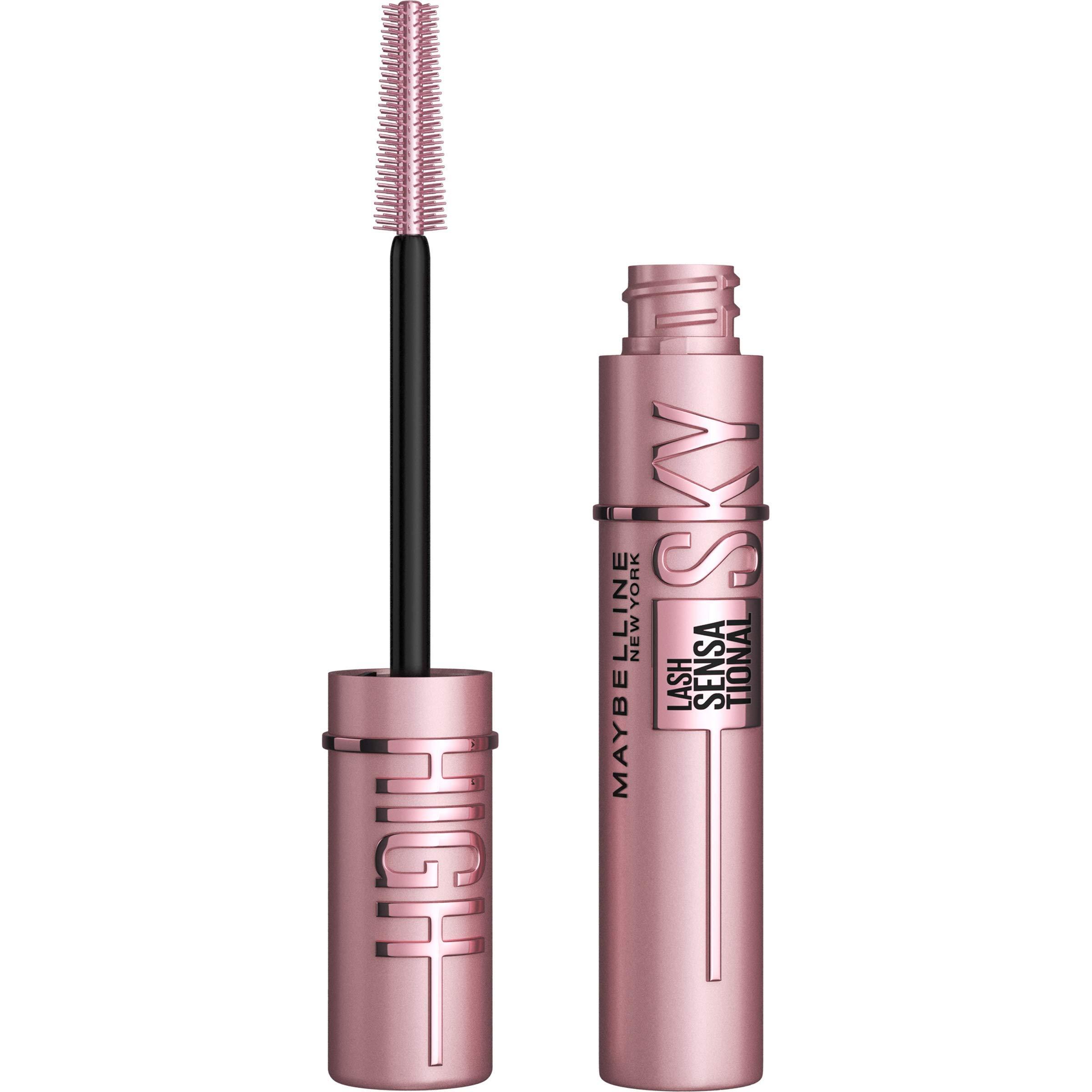 MAYBELLINE Maybelline Lash Sensational Washable Mascara, Lengthening and Volumizing for a Full Fan Effect & Lash Sensational Sky High Washable Mascara Makeup, Volumizing, Lengthening, Defining