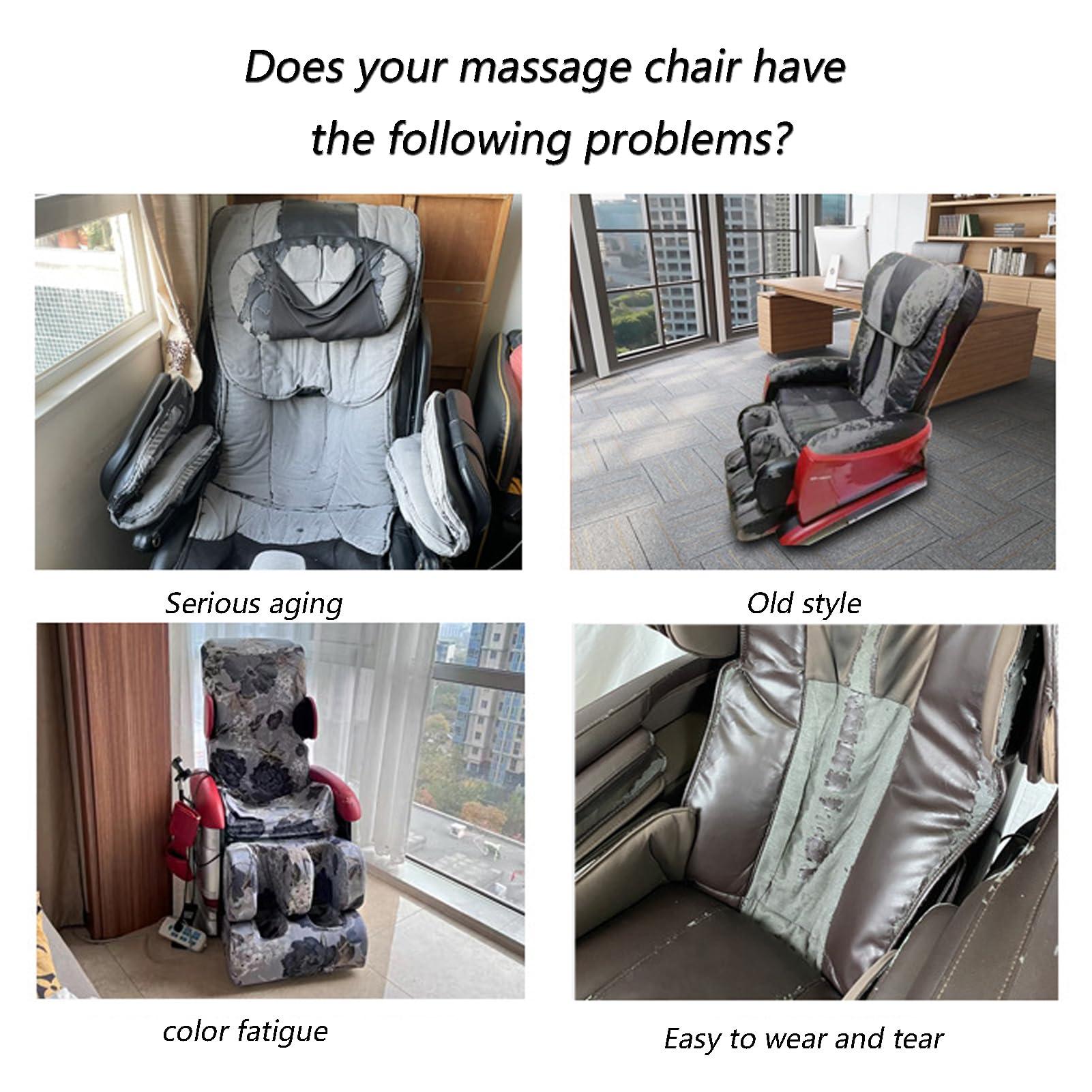 CEUGS Full Body Shiatsu Massage Chair Cover,Sofa Cover,Zero Gravity Chair Covers,Full All Body Shiatsu Single Recliner Chair,D,XL