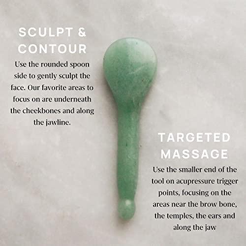 Mount Lai Mount Lai - The Jade Acupressure Gua Sha Spoon | Gua Sha to Release Facial + Jaw Tension Through Acupressure
