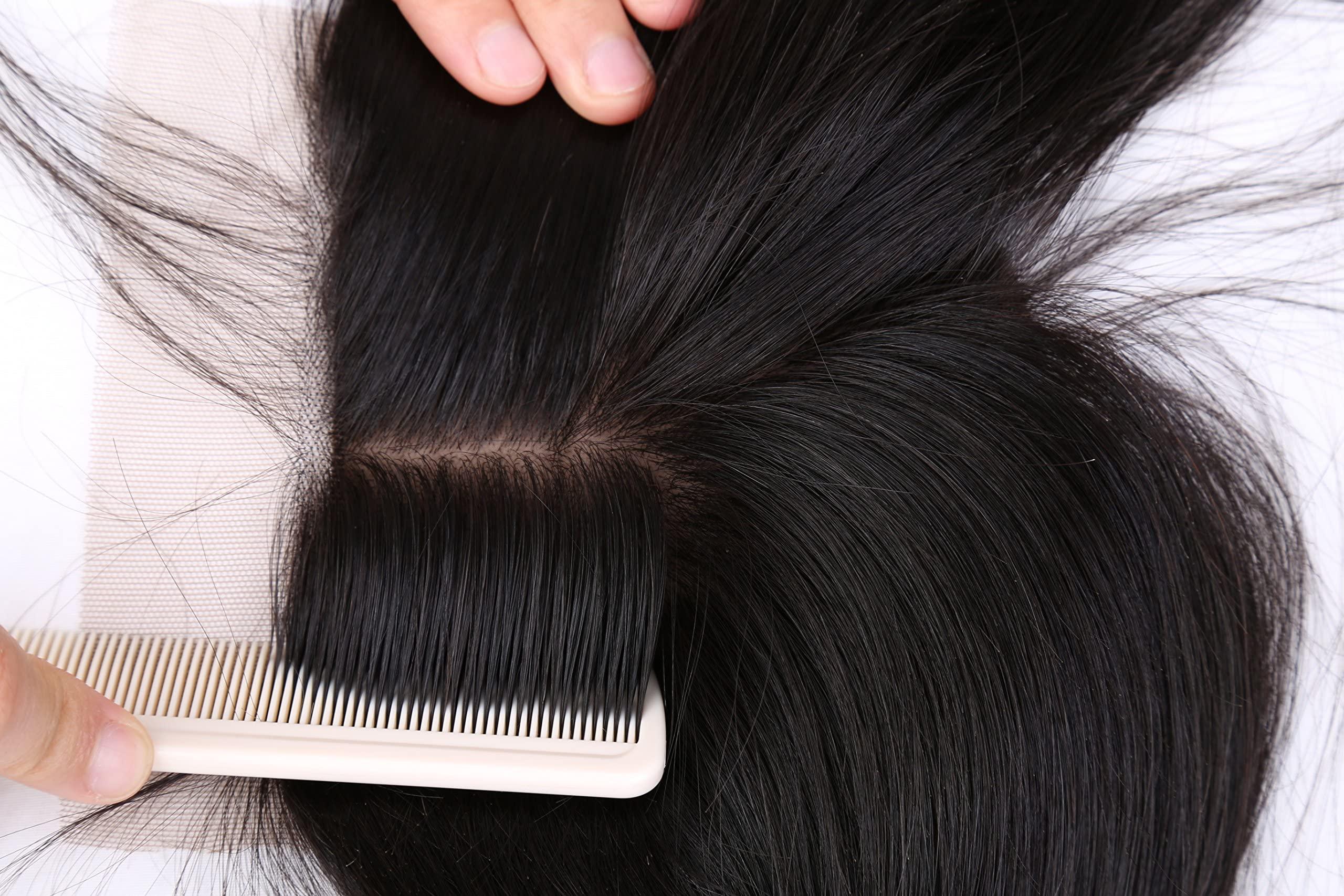 greatremy Greatremy 4\"x4\" Silk Base Lace Closure Straight Virgin Hair With Baby Hair Free Part Natural Color 12inch