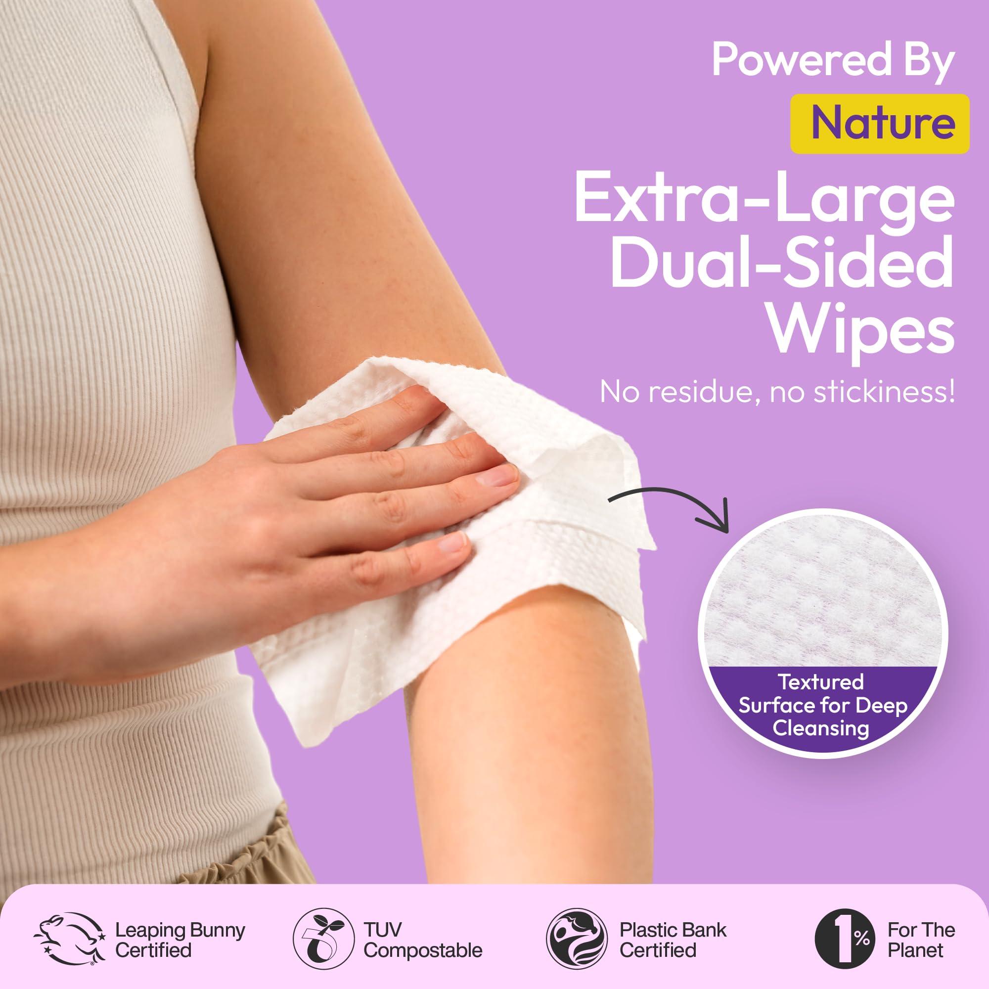 FOMIN FOMIN Travel Deodorant Wipes - 30 Count - Lavender and Chamomile pH Balanced, Hypoallergenic Mini Deodorant Wipes For Women and Men - Plastic-Free, Individually Wrapped Underarm & Body Wipes