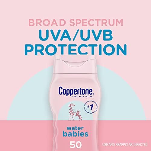 Coppertone Coppertone WaterBabies SPF 50 Baby Sunscreen Lotion, Water Resistant Sunscreen for Babies, 8 Fl Oz