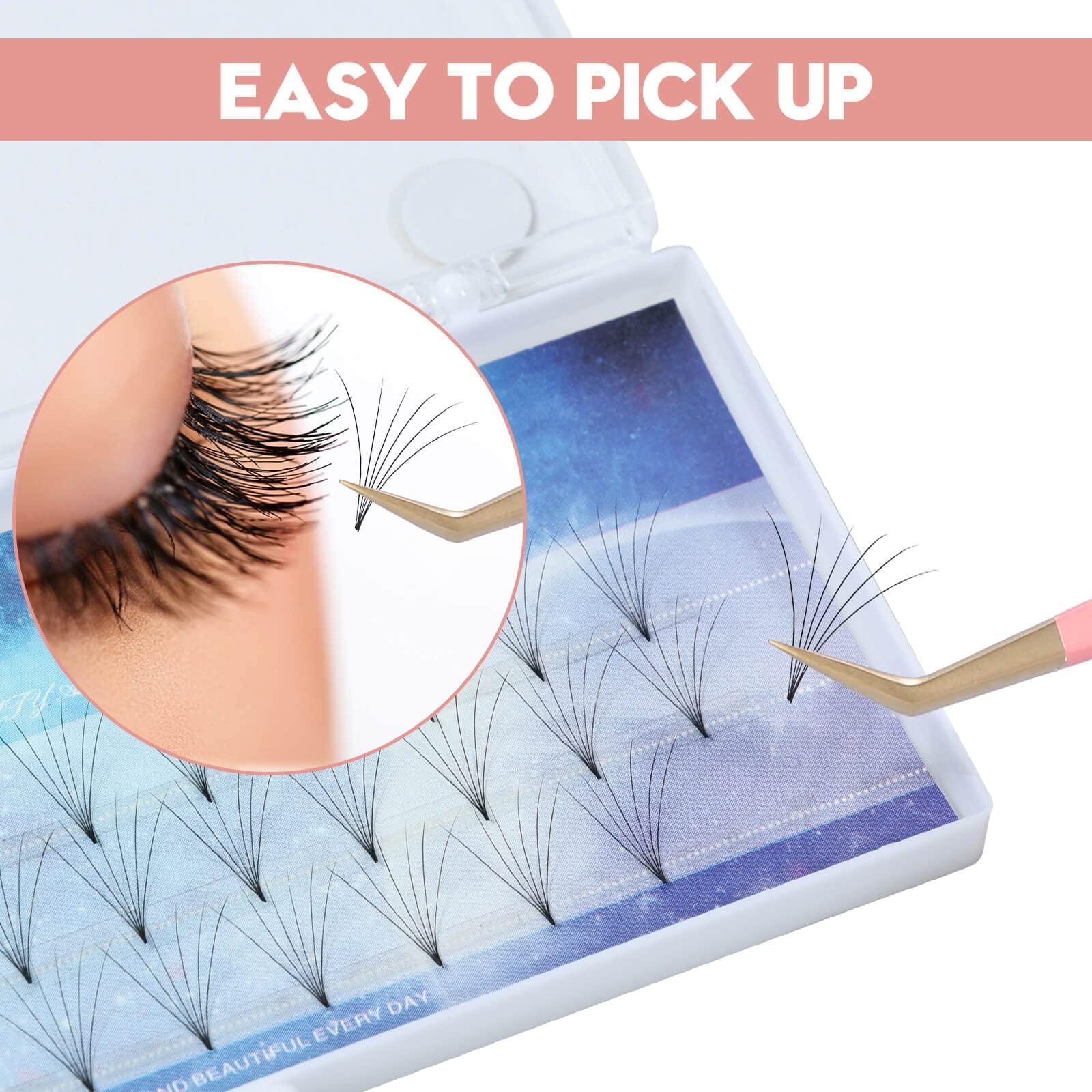 Ms.Queen Ms.Queen 45 Degree Tweezers for Lash Extensions,Precision Fiber Tip Eyelash Tweezers for Volume Eyelash Extensions