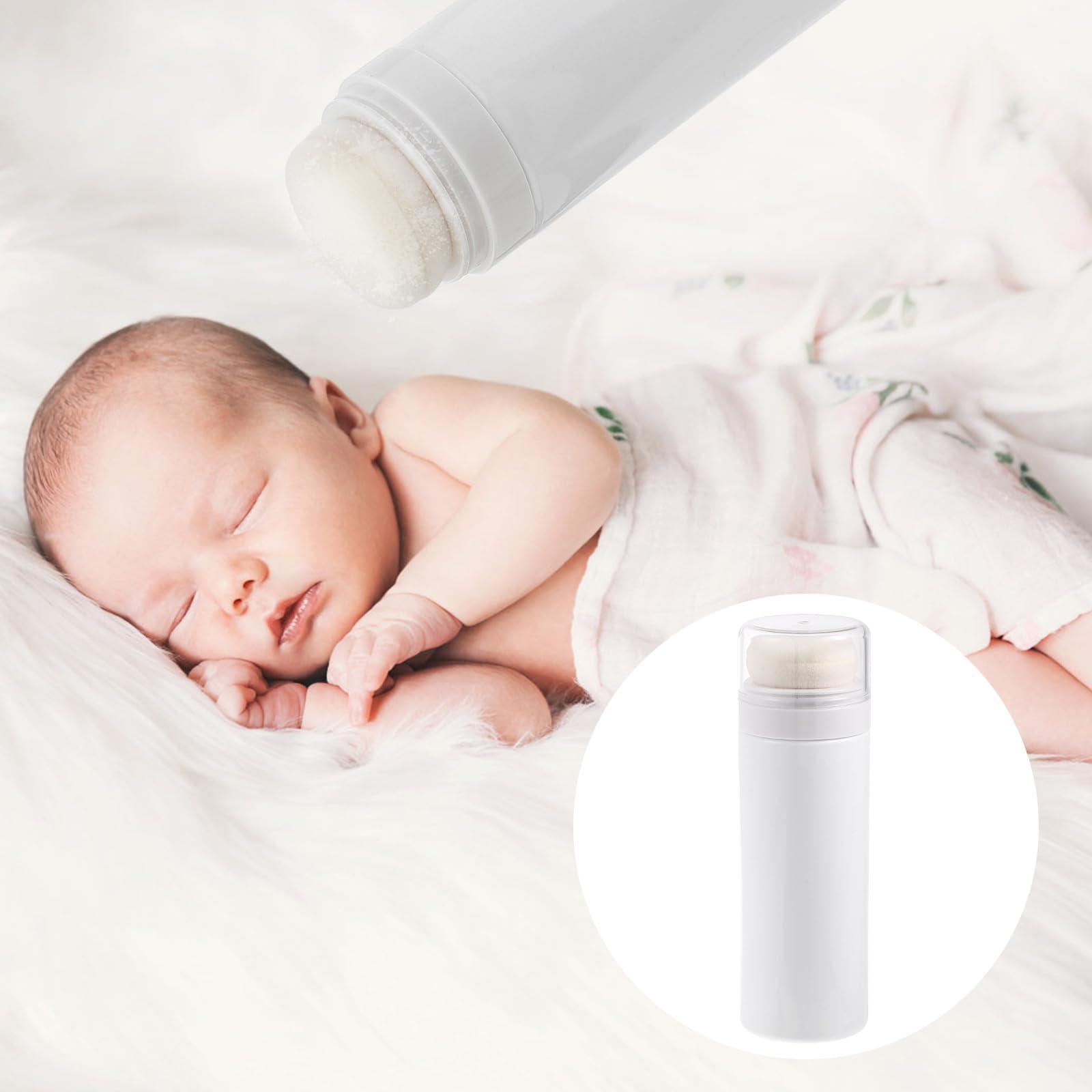 Baluue Travel Powder Puff Box with Puff, Body Powder Dispenser for Baby and Women, Loose Powder Bottle Container for Talcum and Dusting Powder