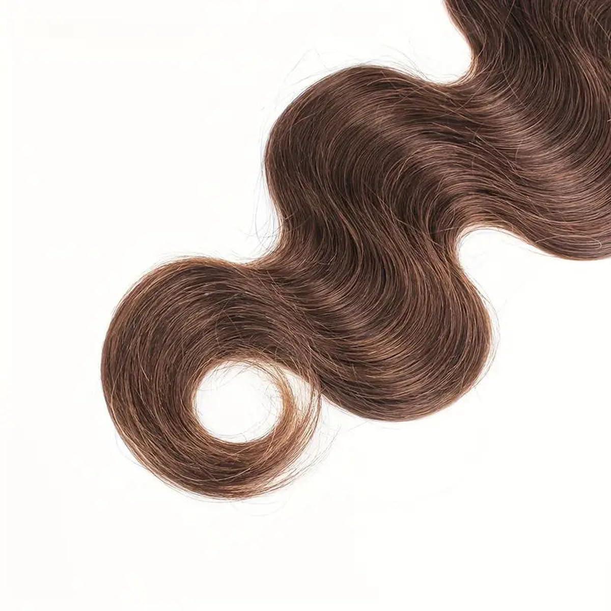 KAFEIER Chocolate Brown 4# Closure 4x4 Free Part Body Wave Closure Brazilian Human Hair Extensions Preplucked Bleached Knots Sew In Weave Virgin Hair Lace Front Closure For Women Wet And Wavy 20 Inch