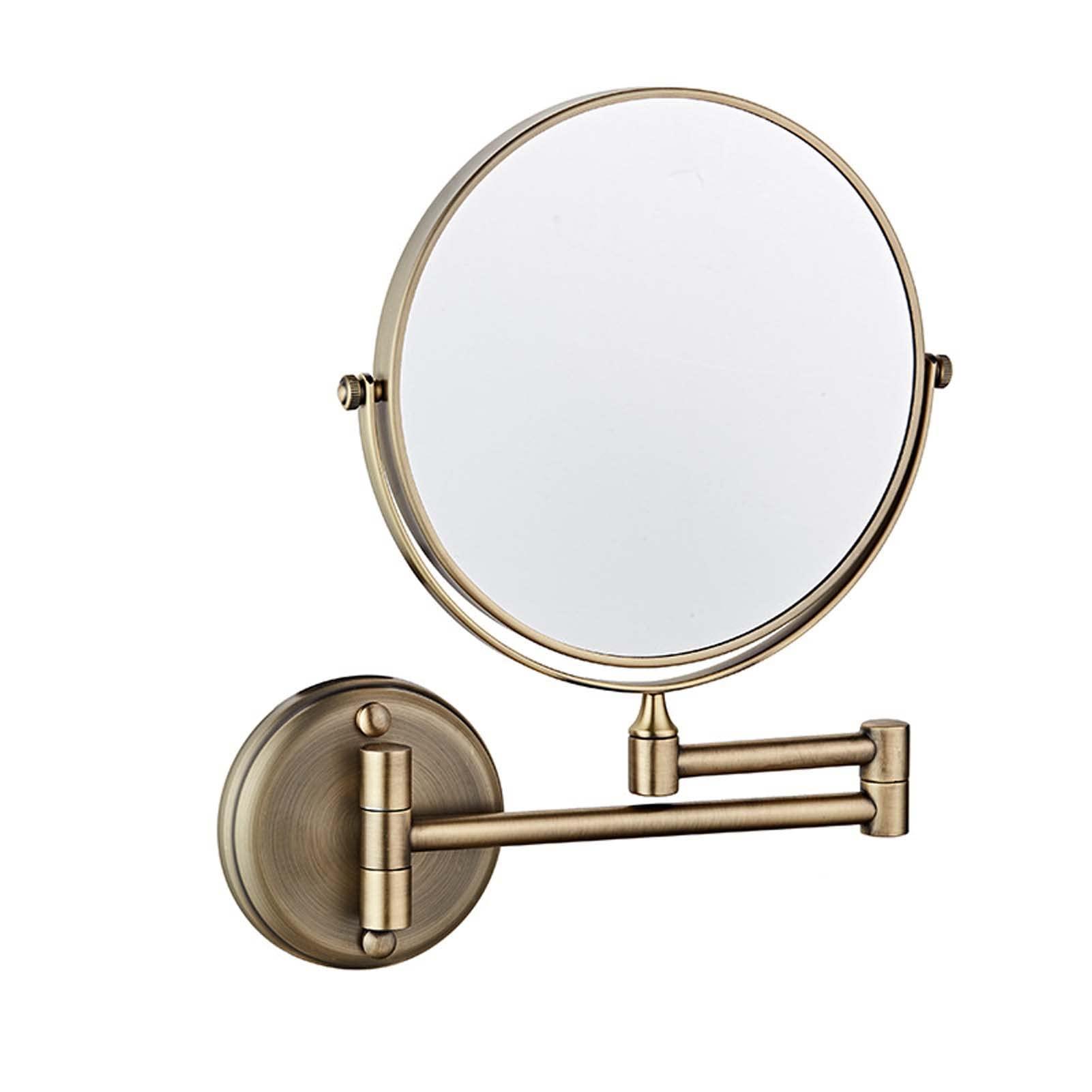 YSUEFIJO YSUEFIJO Wall Mounted Makeup Mirror, Double Sided Cosmetic Mirror, Portable Shaving Barber Mirror, 1X/3X/5X/7X/10X Magnifying Vanity Mirror, 360 Degree Swivel, for Makeup, Hair Styling