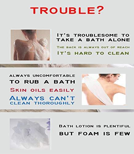 AARAINBOW AARainbow 4 Packs Long Stretch Back Sponge with Rope Handles Back Scrubber Bath Shower Mesh Sponge Exfoliating Body Scrub Stretch Braided Loofah for Men and Women(2 Gray+2 Green)