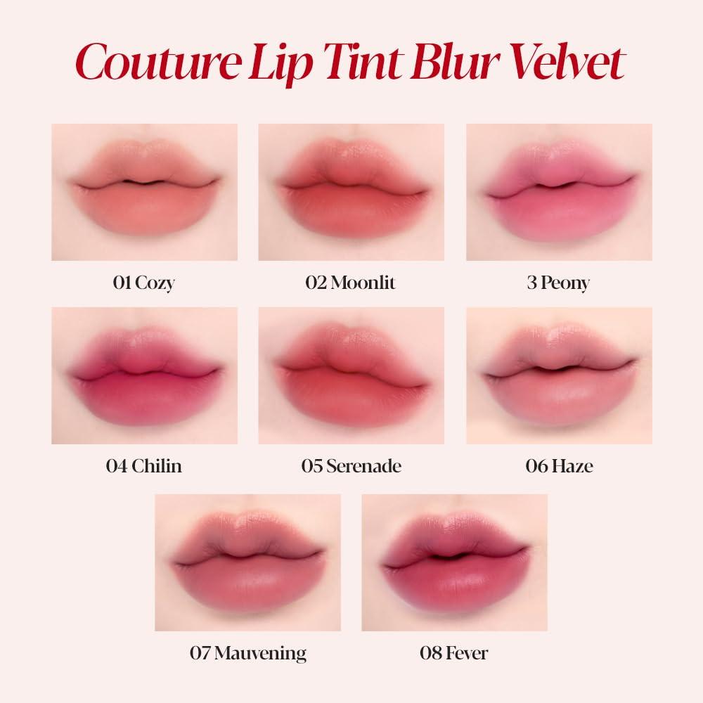 Espoir Espoir Couture Lip Tint Blur Velvet #5 Serenade 0.19oz | Natural Blurry Color Liquid Lipstick | Long-Lasting Smudge-Proof Fixing Lip Stain | Lightweight Matte Finish without Oil | Korean Lip Makeup