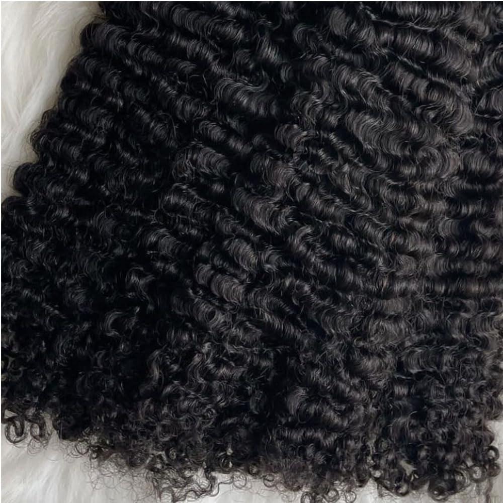YOUNG BEAUTY Itip Human Hair Extensions for Black Women Kinky Curly Itips Microlinks Hair Extensions 100Strands/Pack Afro Kinky Curly I-Tips Hair Extensions 22inch Natural Black