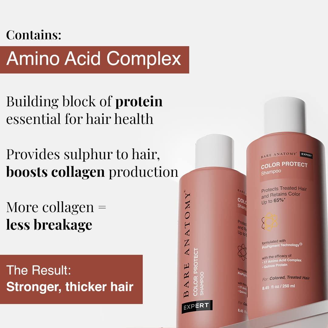 Bare Anatomy Bare Anatomy Hair Colour Protect Shampoo | Retains Colour Upto 8 Weeks | Repairs Damage With Amino Acid & Quinoa Protein | Sulphate & Paraben Free | For Dry & Frizzy Coloured Hair 8.8 Floz