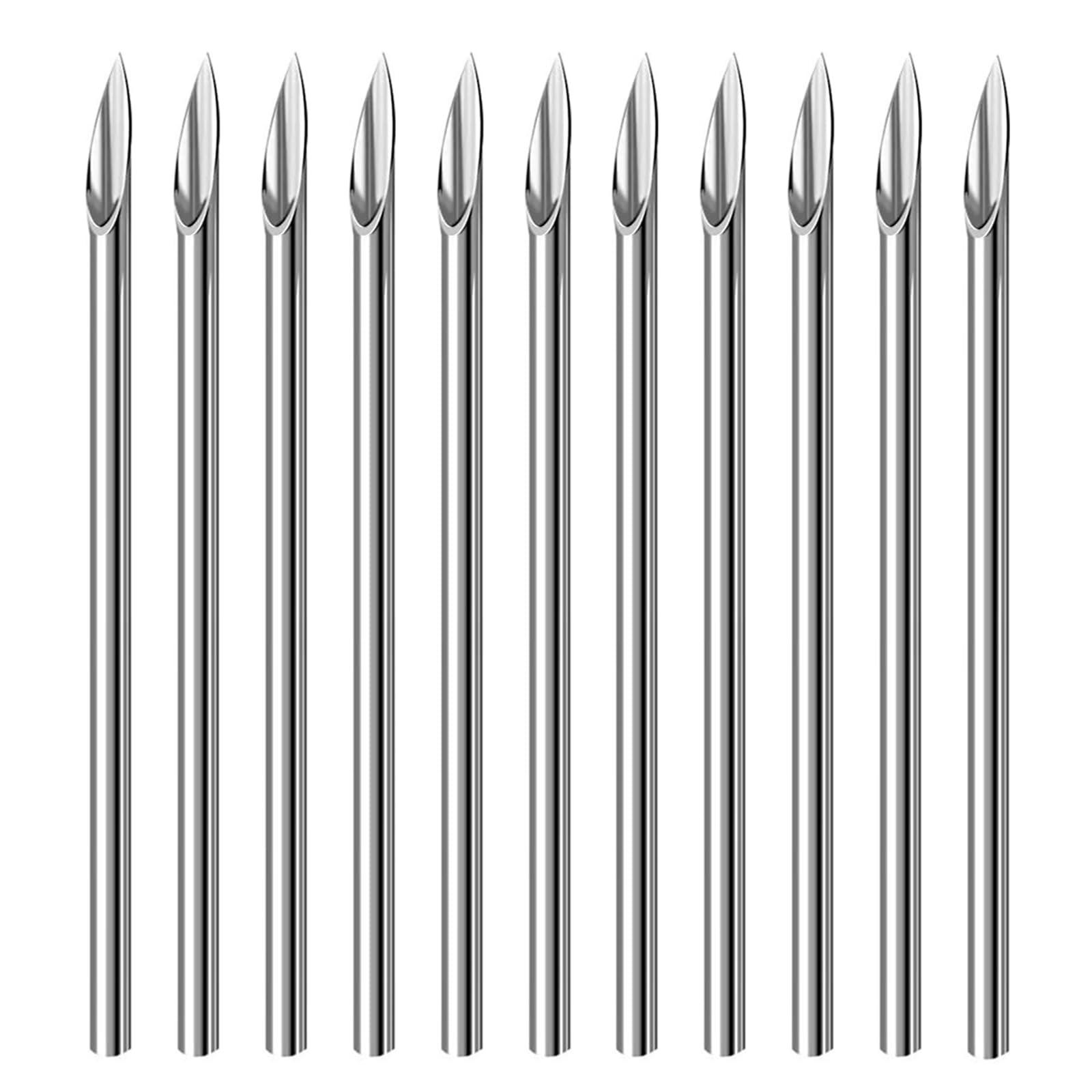 WOLAYI Piercing Needles,40PCS 13G Stainless Steel Sterile Disposable Surgical Steel Piercing Needles for Belly Navel Nipple Tongue Ear Piercing Needle(13G)