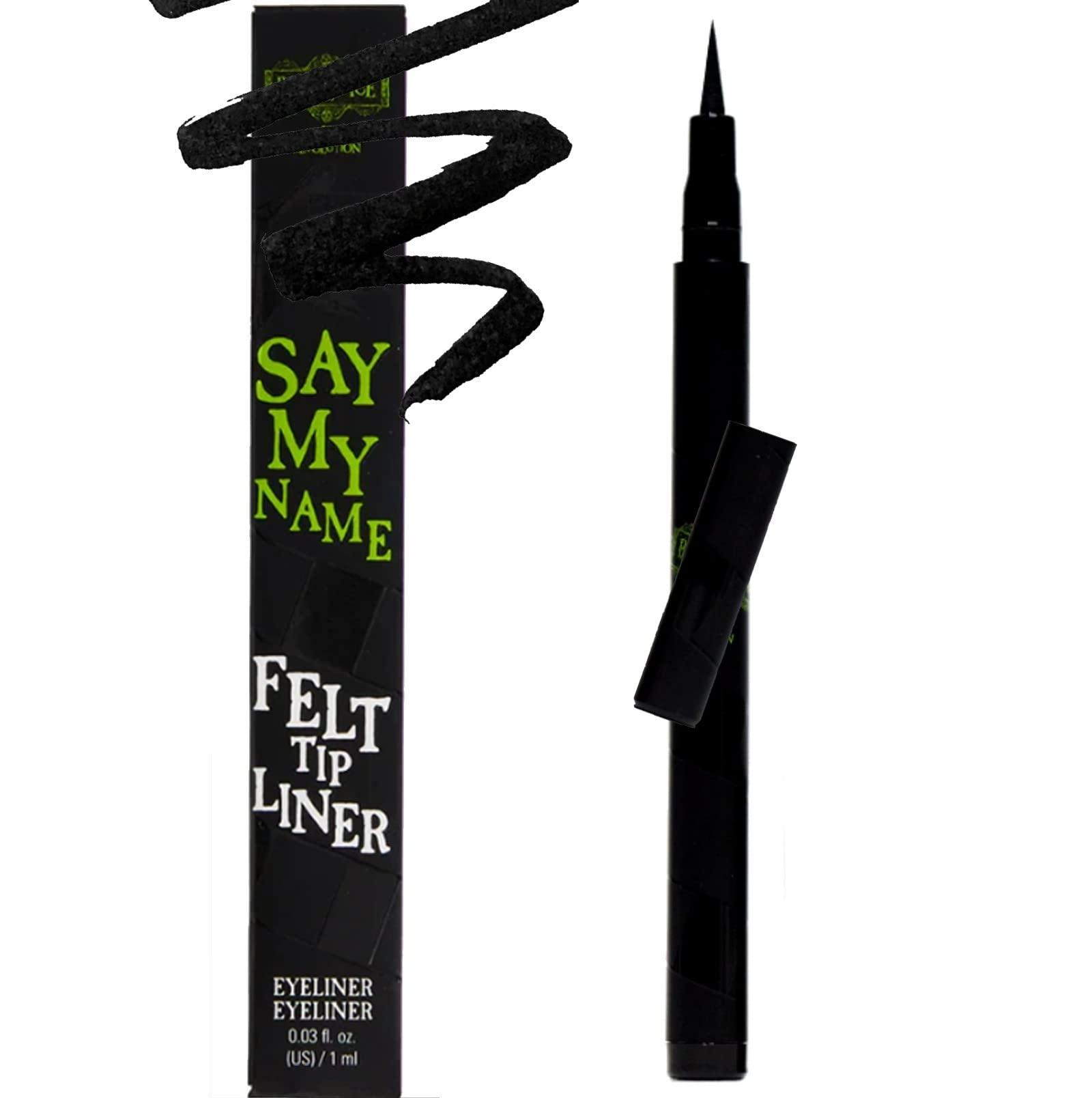 REVOLUTION Revolution SAY MY NAME Felt Tip Liquid Eyeliner Pen Black Precise Vegan Cruelty-Free Limited Edition