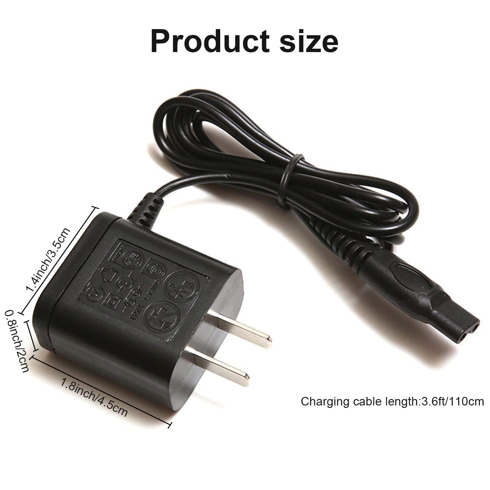 LinMei LinMei HQ8505 Charger Compatible with Philips Norelco HQ8505 7000 5000 3000 Series 3500 MG3750 MG5750 MG7750 S1560 Electric Shaver Multigroom Beard Trimmer Adapter Power Charging Cord