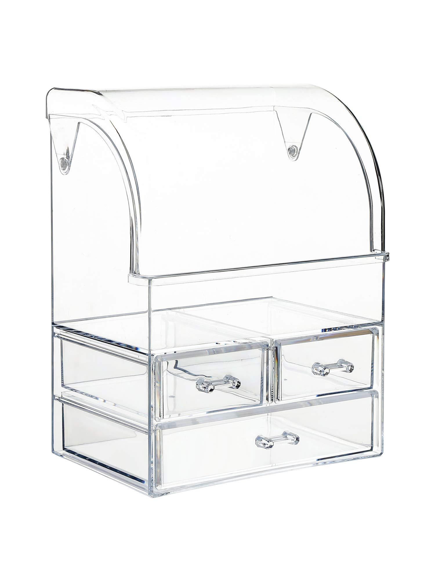 MOOCHI MOOCHI Professional Cosmetic Makeup Organizer Dust Water Proof Cosmetics Storage Display Case with Drawers Portable For Brushes Lipsticks Jewelry