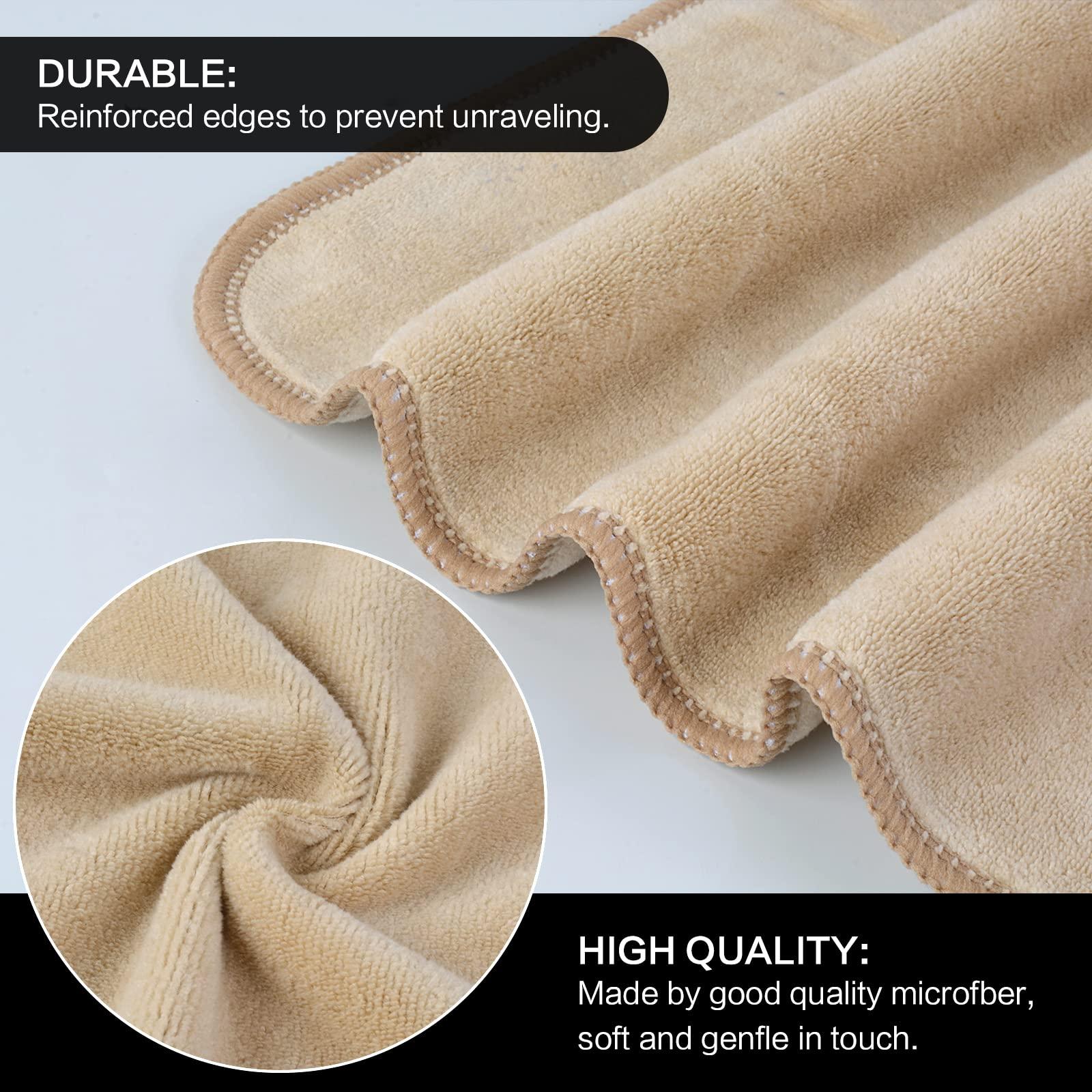 SINLAND SINLAND Microfiber Facial Cloths Fast Drying Washcloth 12inch x 12inch (10pack, Cream)