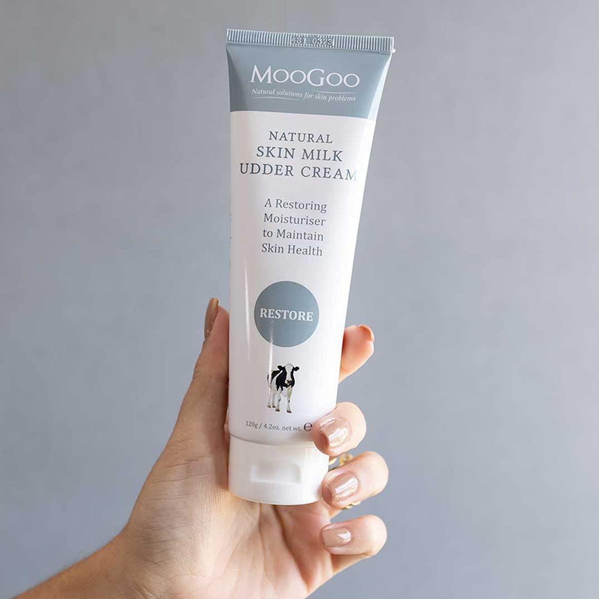 MooGoo MooGoo Natural Skin Milk Udder Cream - Lightweight Face & Body Moisturizer for Sensitive, Irritated, Dry or Itchy Skin, For All Ages Including Children, 120g/4.2oz.