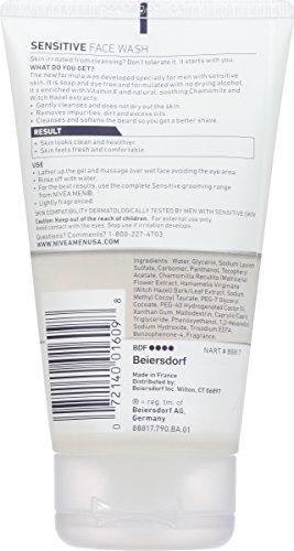 Nivea Men NIVEA Men Sensitive Face Wash - Cleanses Without Drying Sensitive Skin - 5 fl. oz. Bottle