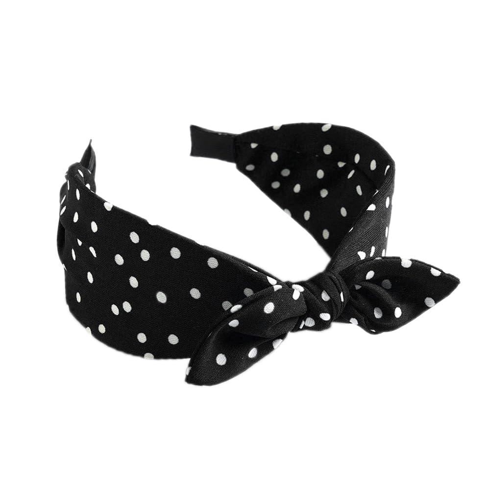 HUANMAYE HUANMAYE 6Pcs Boho Headband for Women Knotted Bow Hairbands Fabric Elastic Hair band Accessories Rabbit Ear Hair Bands Wide Turban Headwraps for Adult Women (6RPoint)