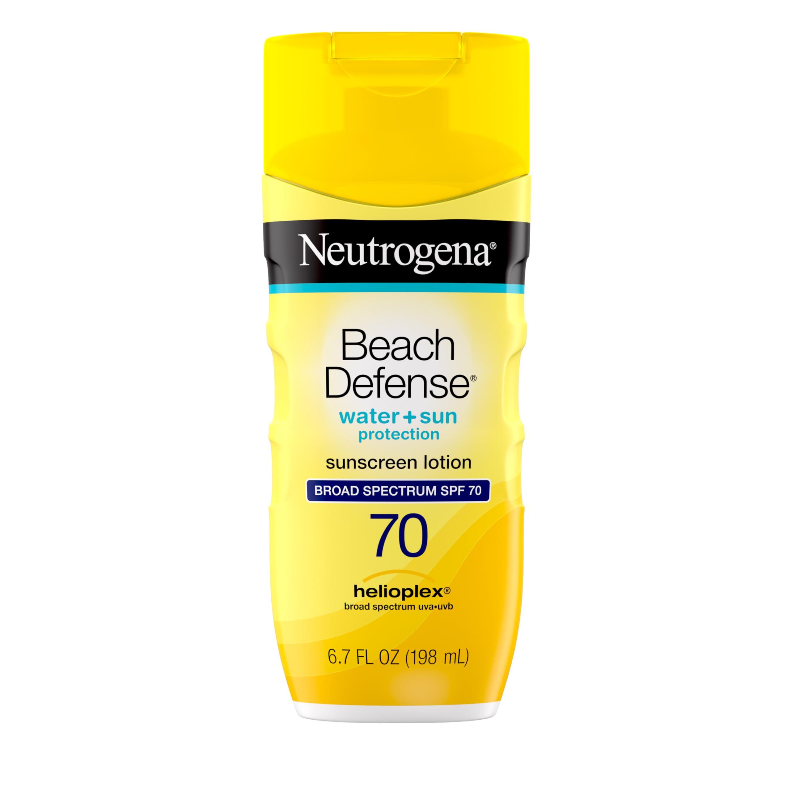Neutrogena Neutrogena Beach Defense Water Resistant Sunscreen Body Lotion with Broad Spectrum SPF 70, Oil-Free and Fast-Absorbing, 6.7 oz